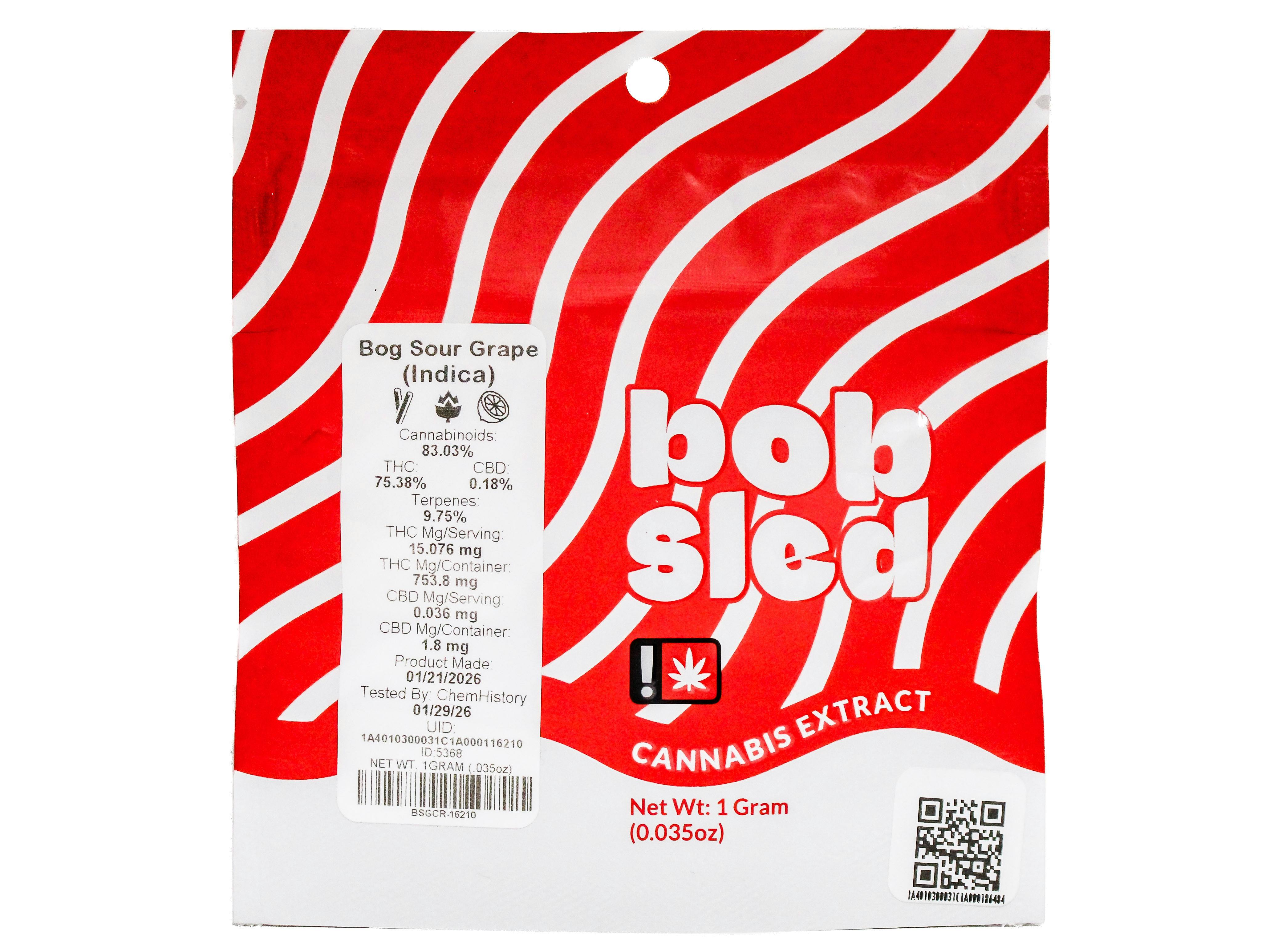 BOB Sour Grape: BOB Sour Grape Cured Resin Cart 1g 55507 H60|AOF