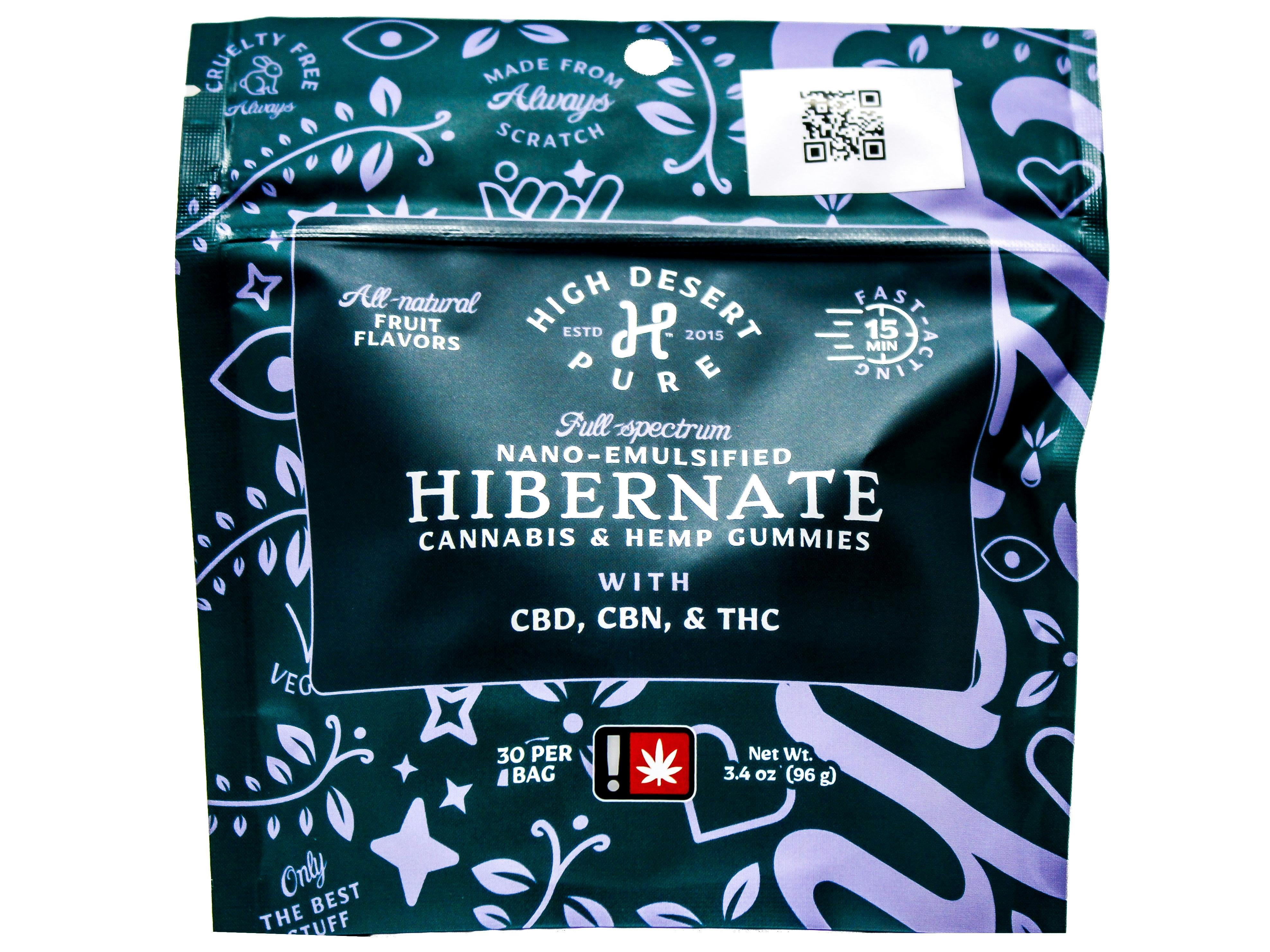 HDP Nano Hibernate: HDP Nano Hibernate 10:10:3 CBN:CBD:THC Assorted Indica Gummies 30pk 100mg 2822629410 F30|AOF