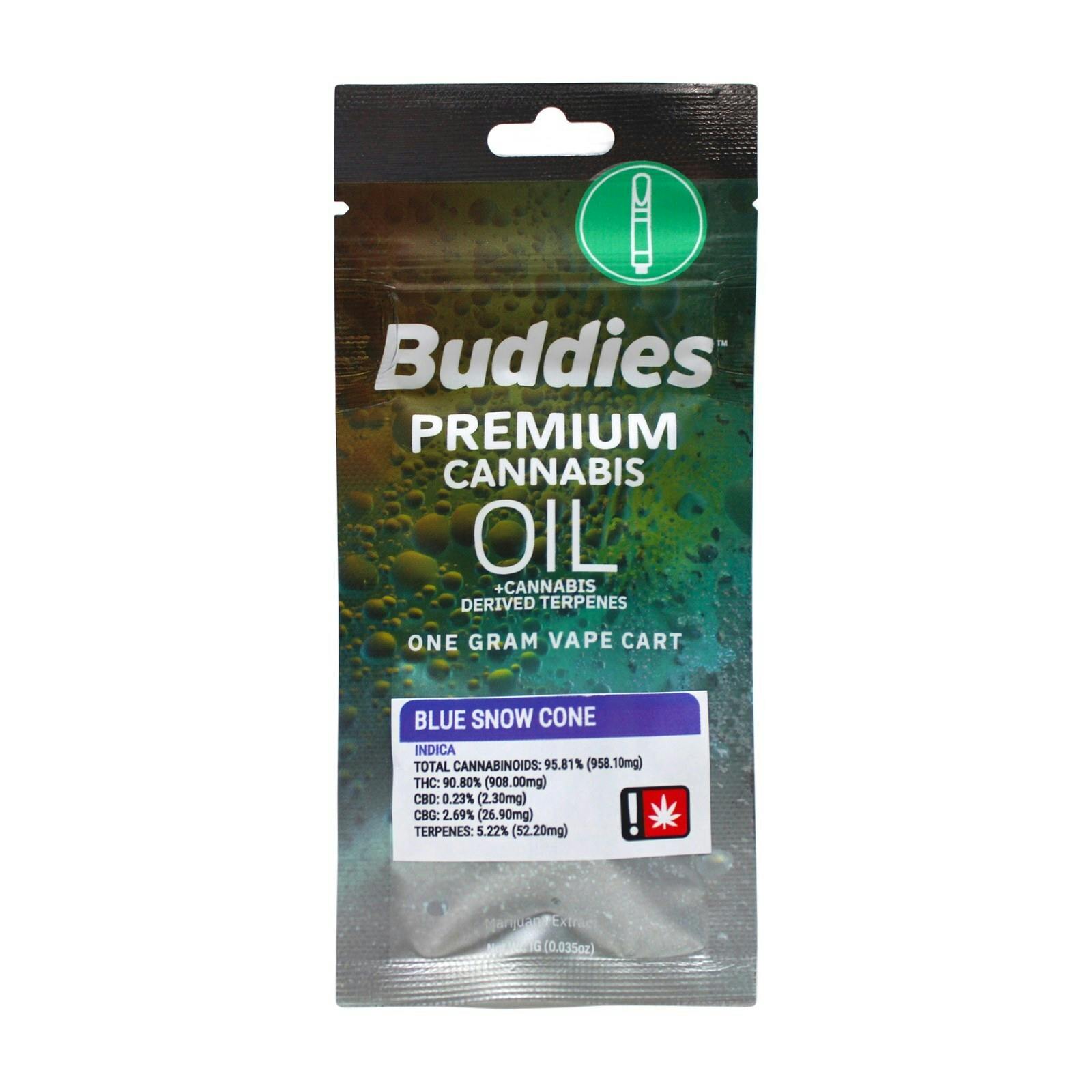BUD Blue Snow Cone Distillate Cartridge 1g 3770173556 C21.3|AOF