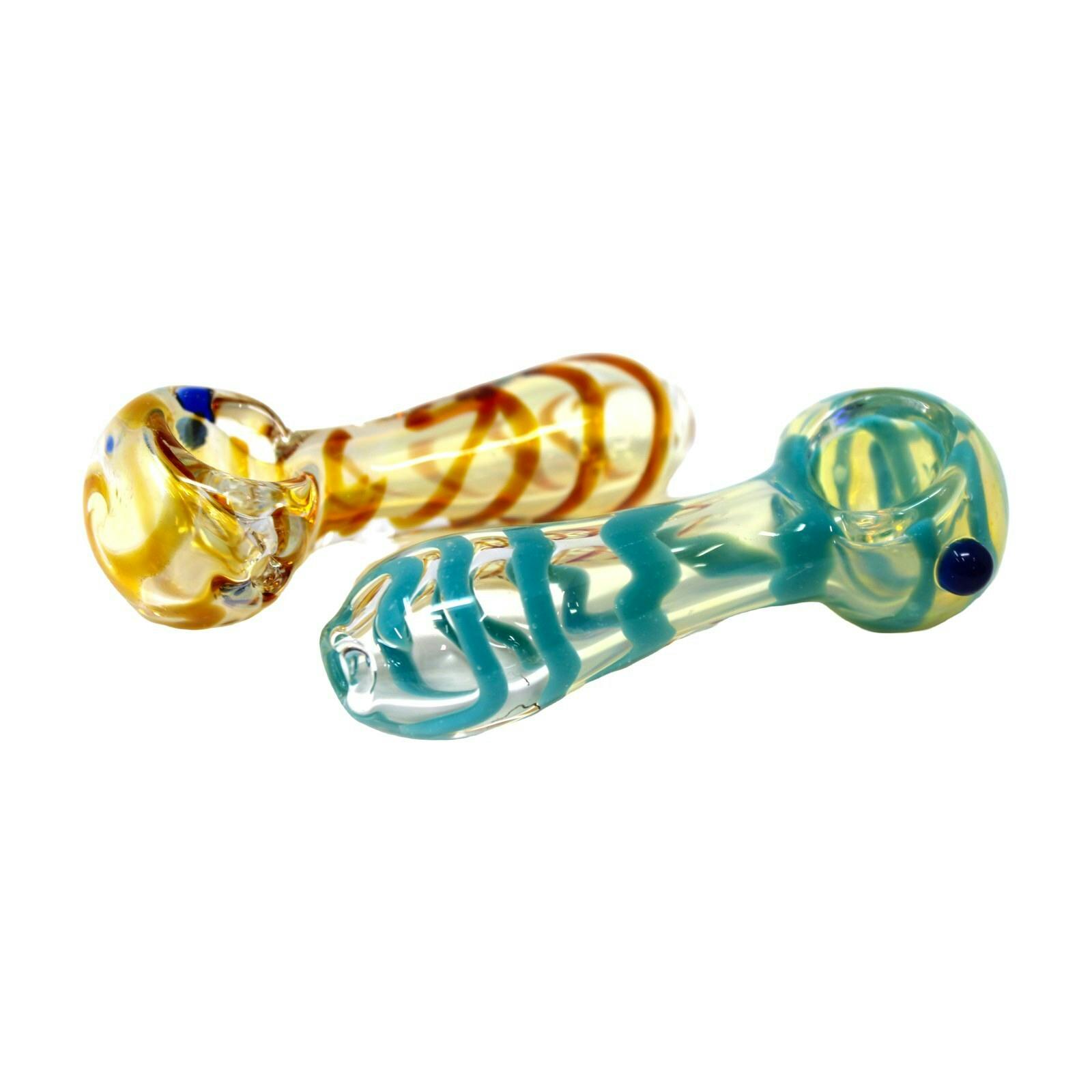 3" Fumed Swirl Pipe Assorted Colors PP2494