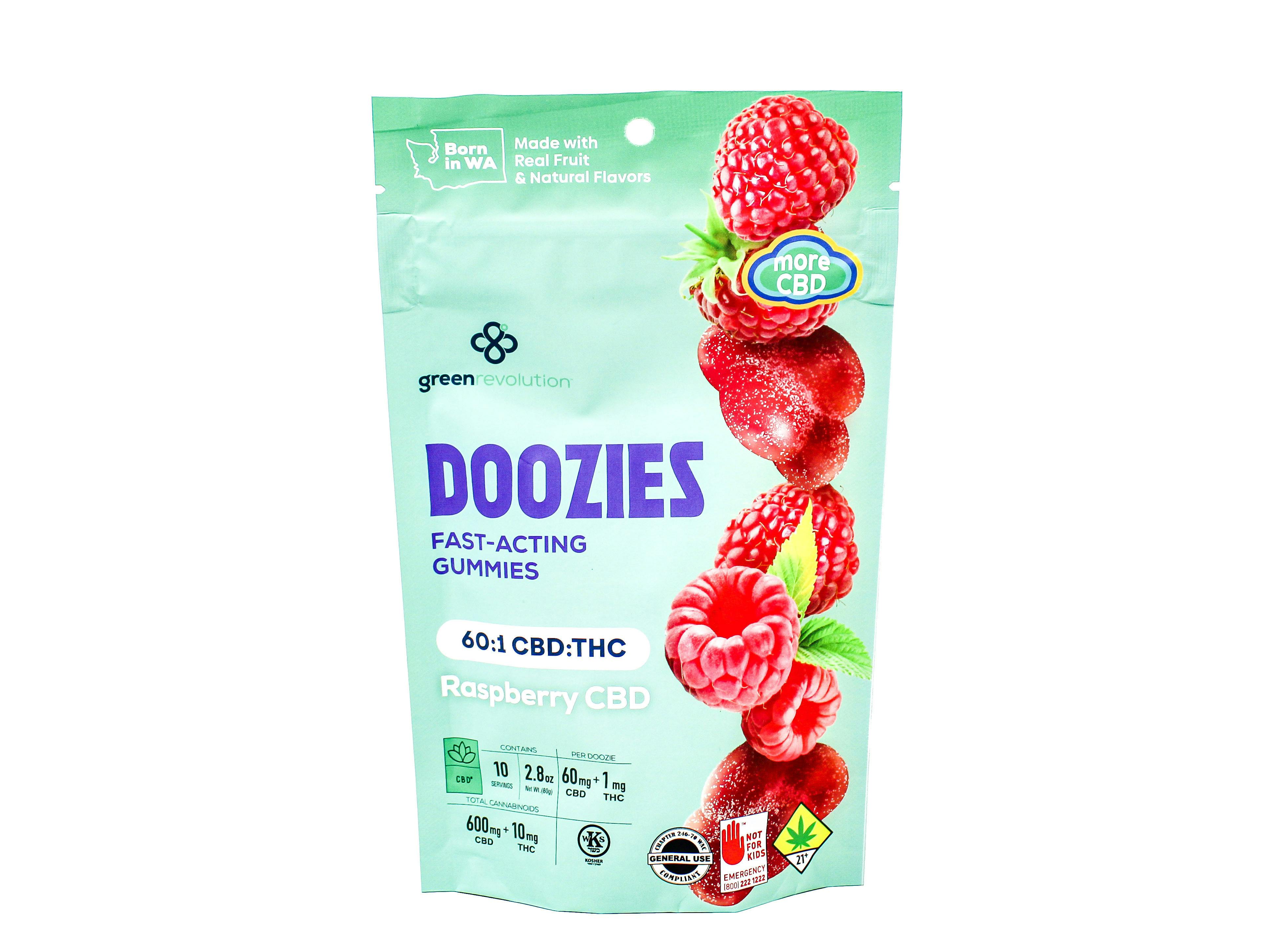 GRV Raspberry CBD 60:1 Doozies 10pk 610mg 35499 SW|AOF