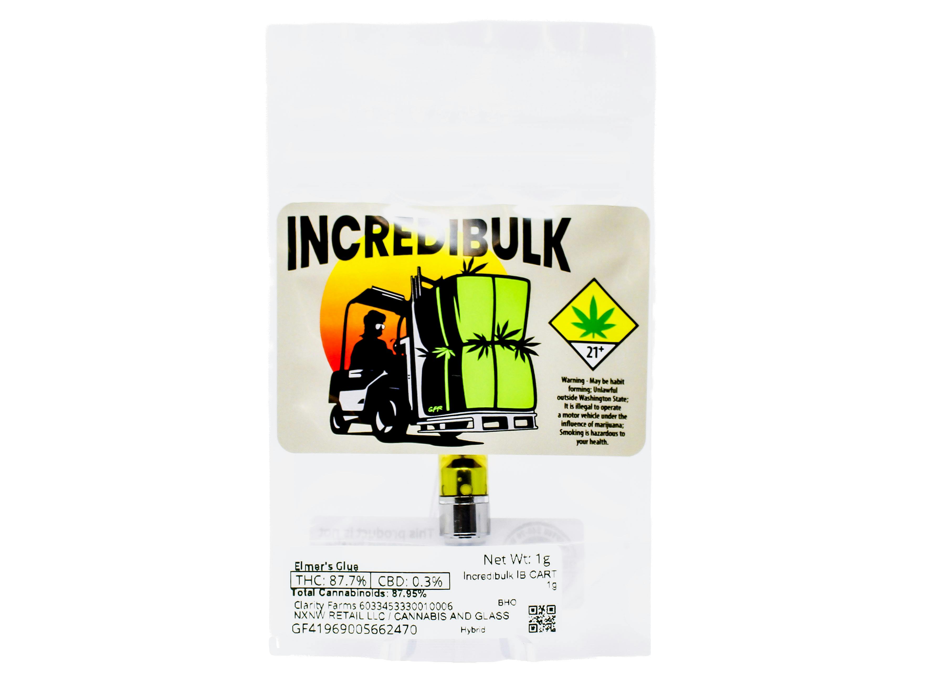 COW Elmers Glue Distillate Cart 1g 49606 J10 SW_CART312|AOF at Cannabis & Glass