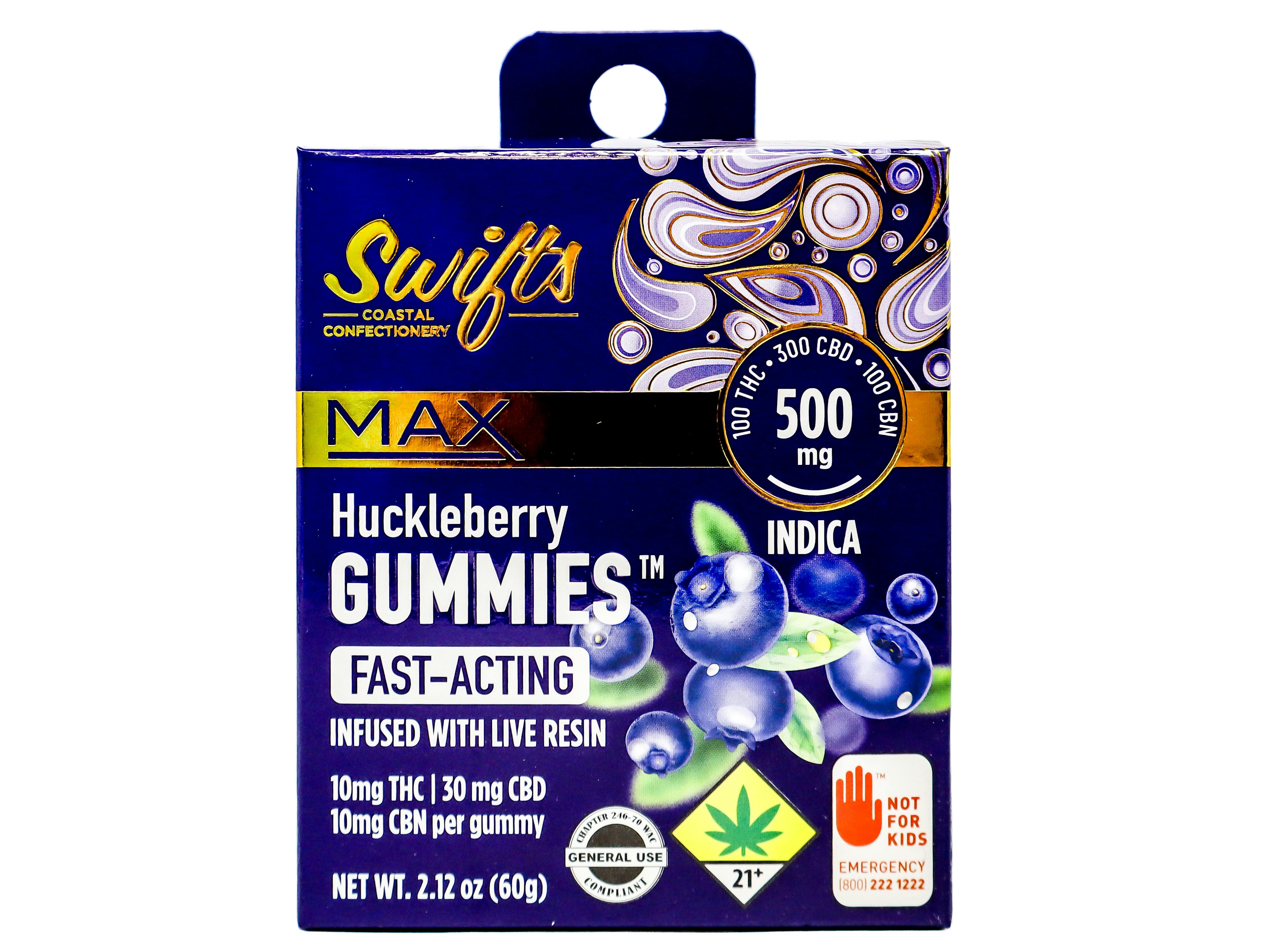 GL Huckleberry 3:1 CBD + CBN MAX Hybrid Gummies 10pk 500mg 51667 SW_ED151|X7