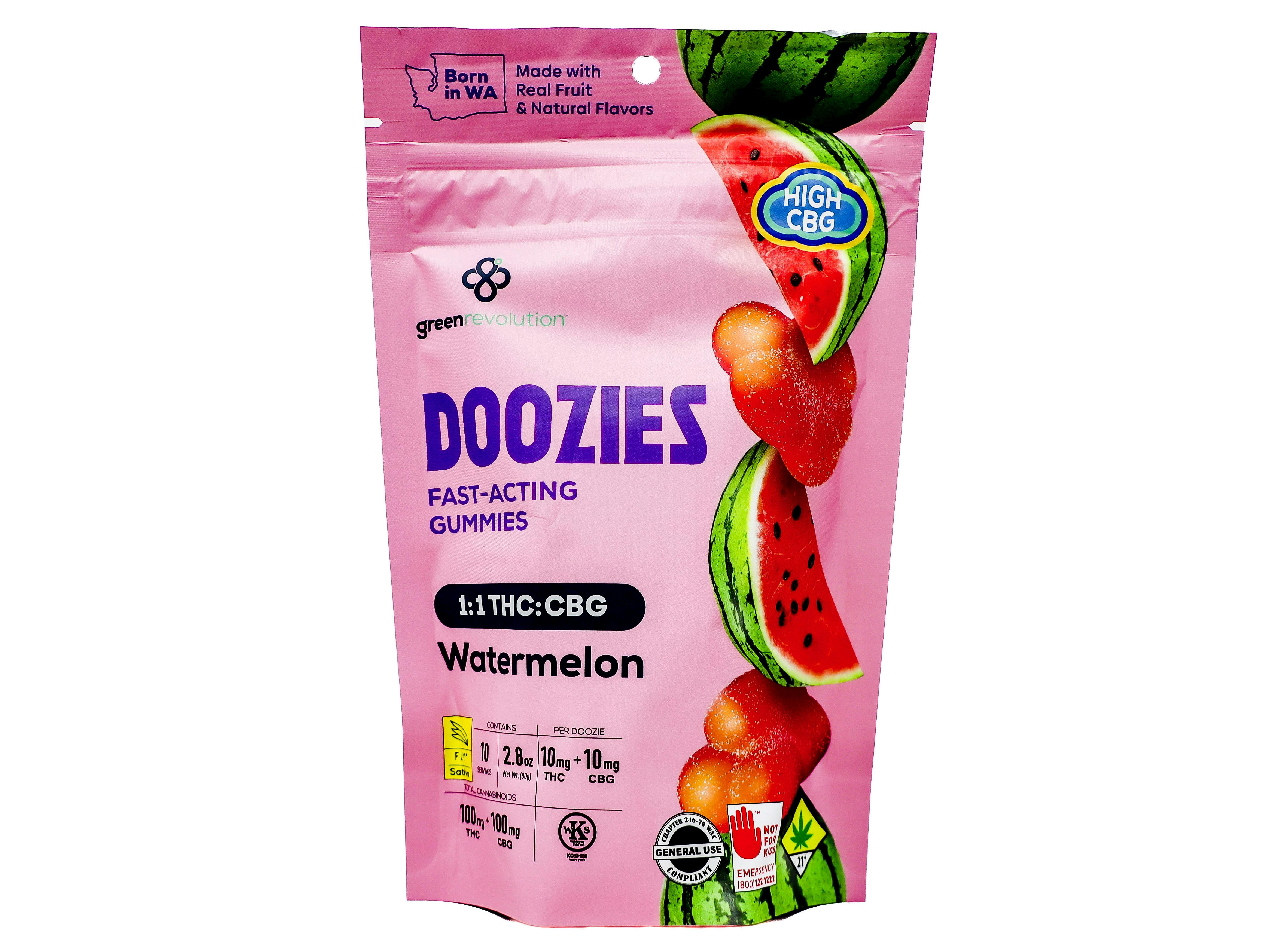 GRV Watermelon CBG 1:1 Doozies Hybrid 10pk 200mg 25545 SW|AOF