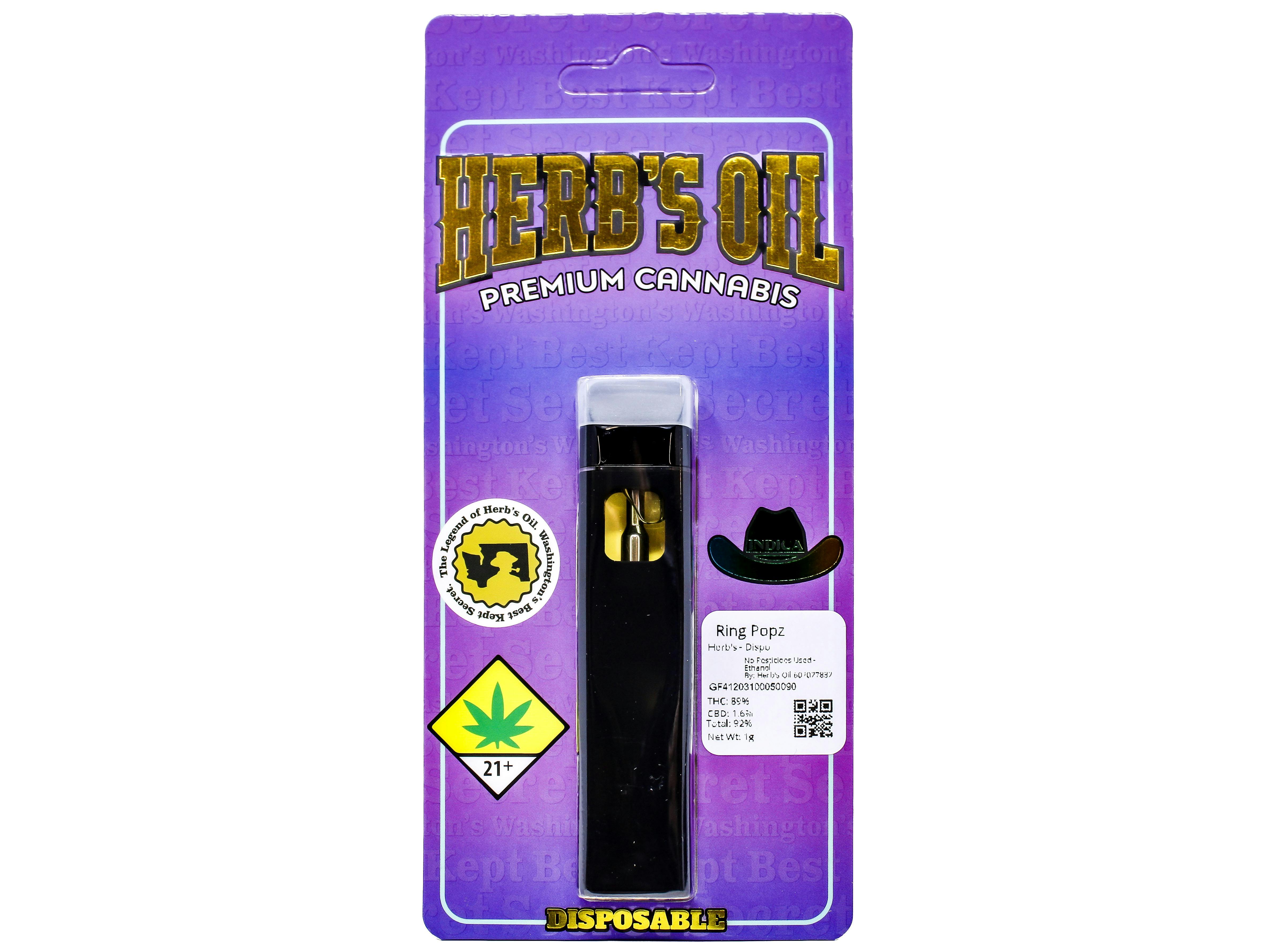 MWB Ring Popz Distillate Disposable Cart 1g 3669562629 SW_DSBL49|AOF