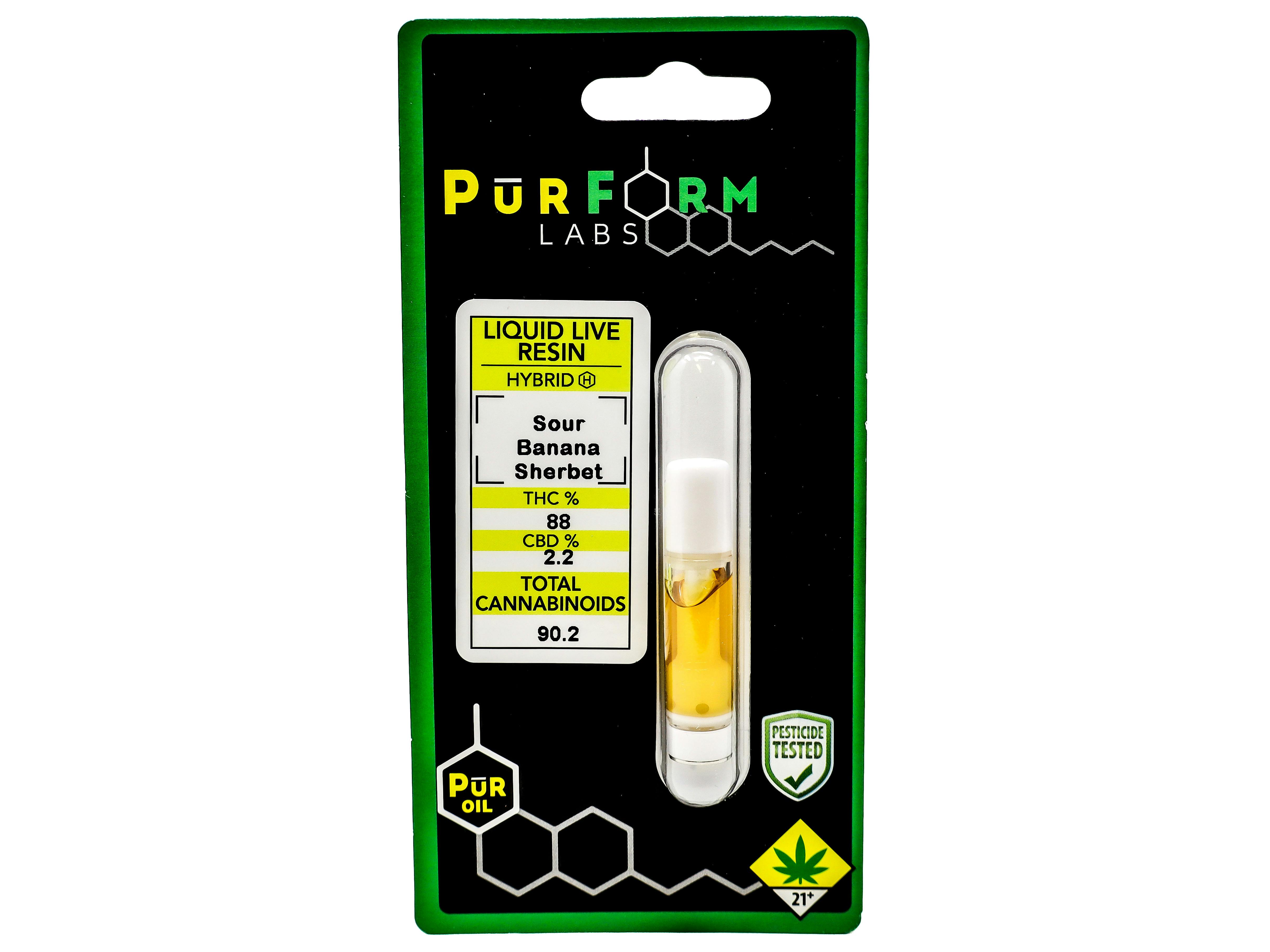 PLD Sour Banana Sherbet Live Resin Cart 1g 4537737414 SW_CART136|AOF