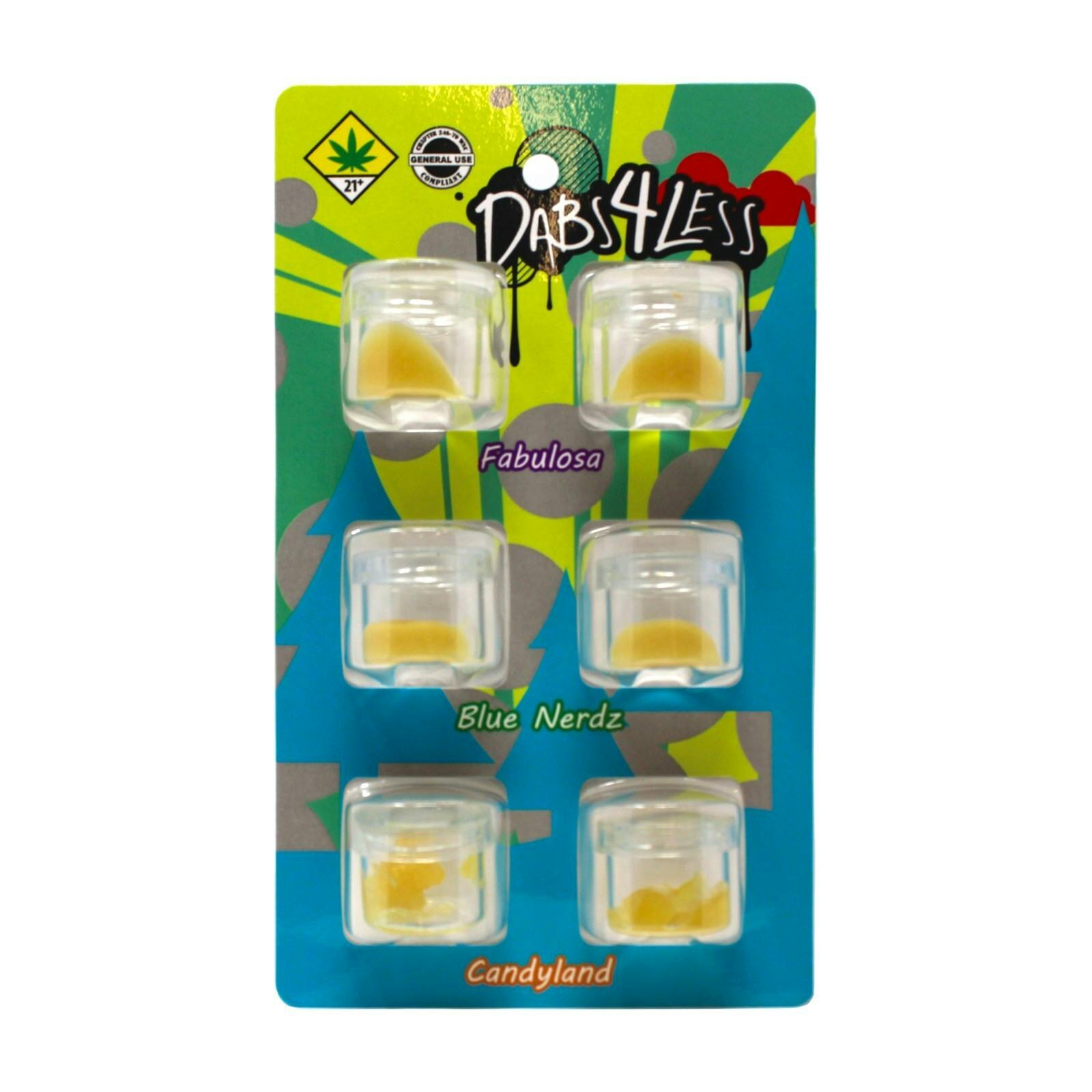 ECC Fabulosa + Blue Nerdz + Candyland BHO Concentrate 6pk 6g 7211673649 D8.3|E18