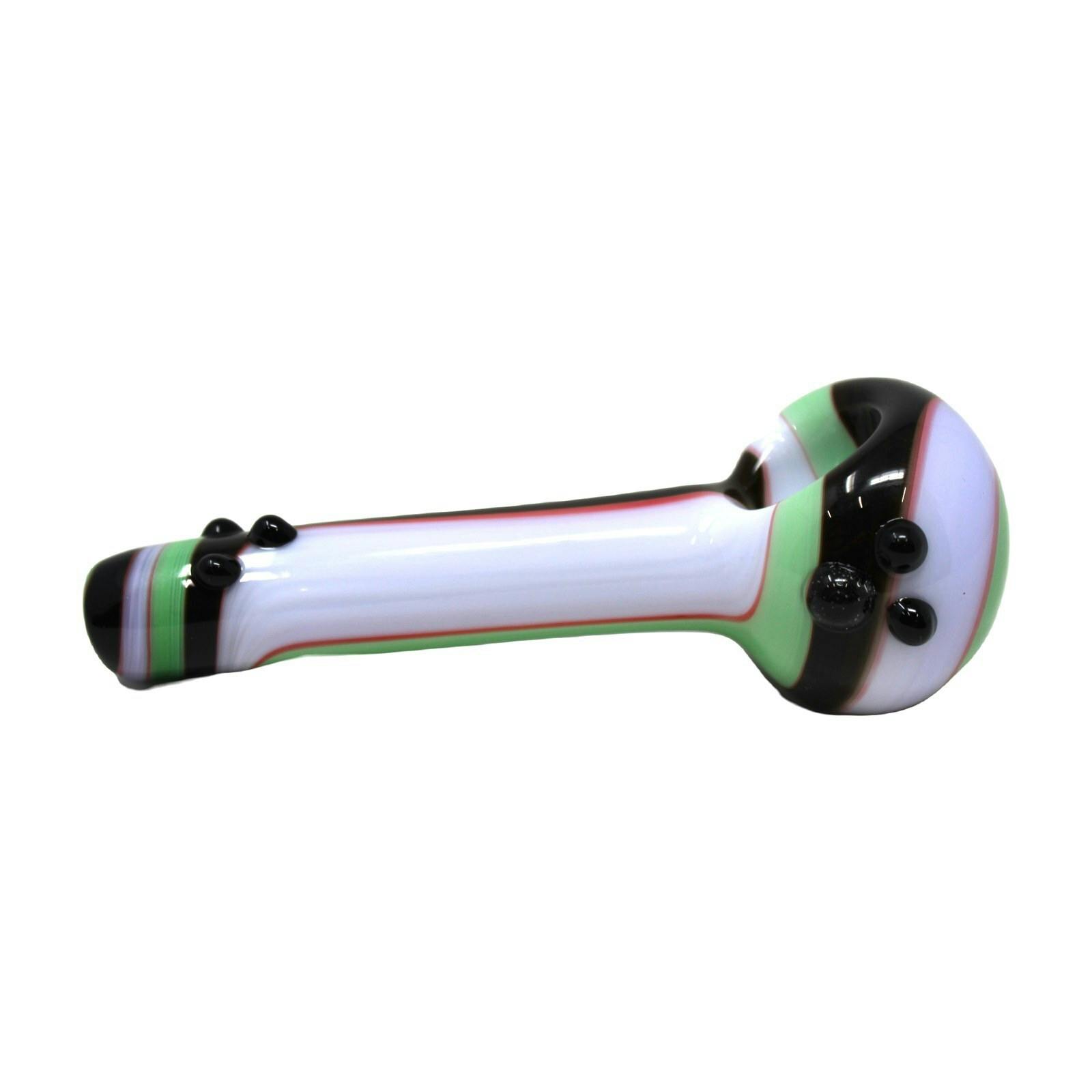 4.75" Cream Stripes Spoon Pipe PP6065