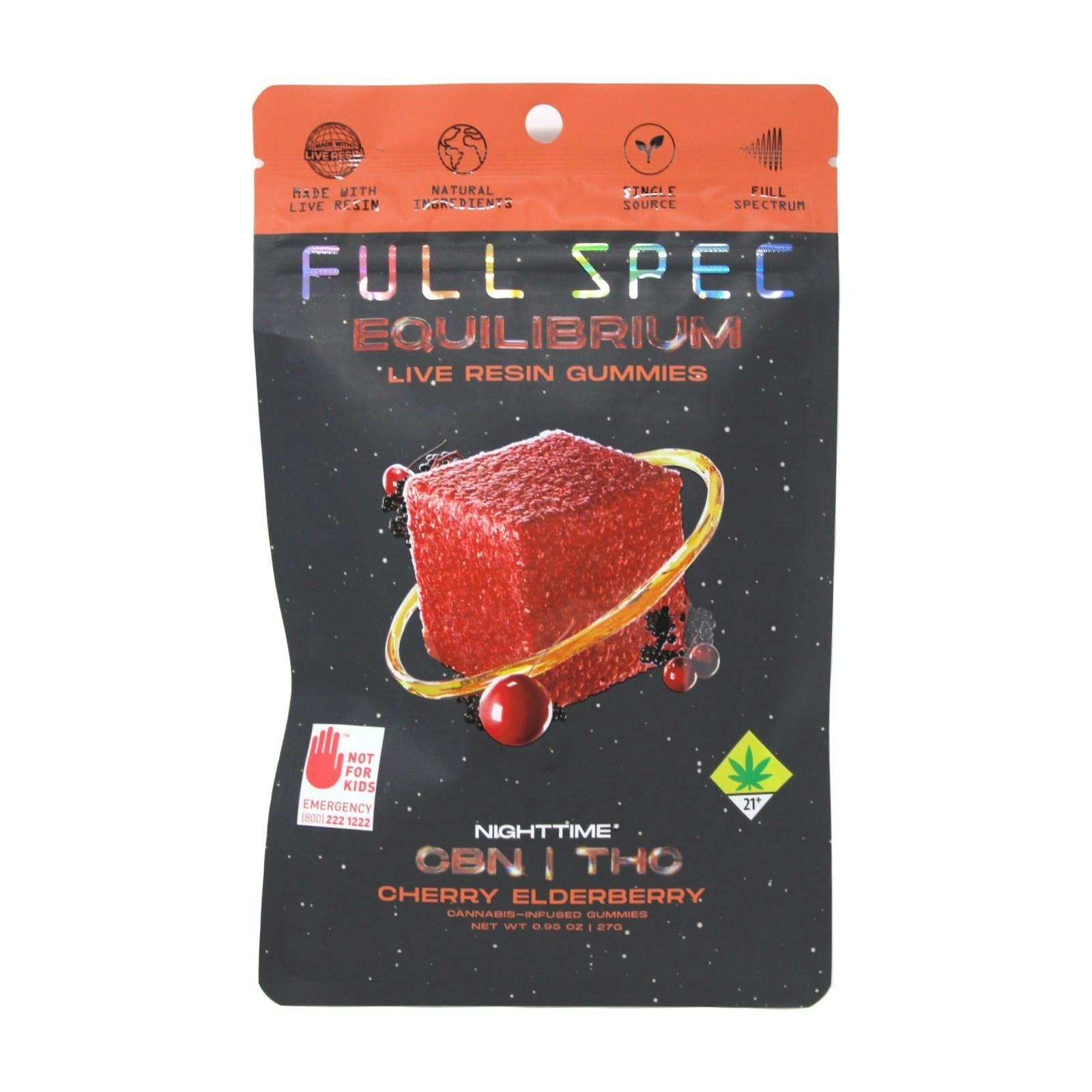 WRX Cherry Elderberry 1:2 THC CBN Live Resin Gummy 10pk 300mg 6842999350 SW_ED92|AOF