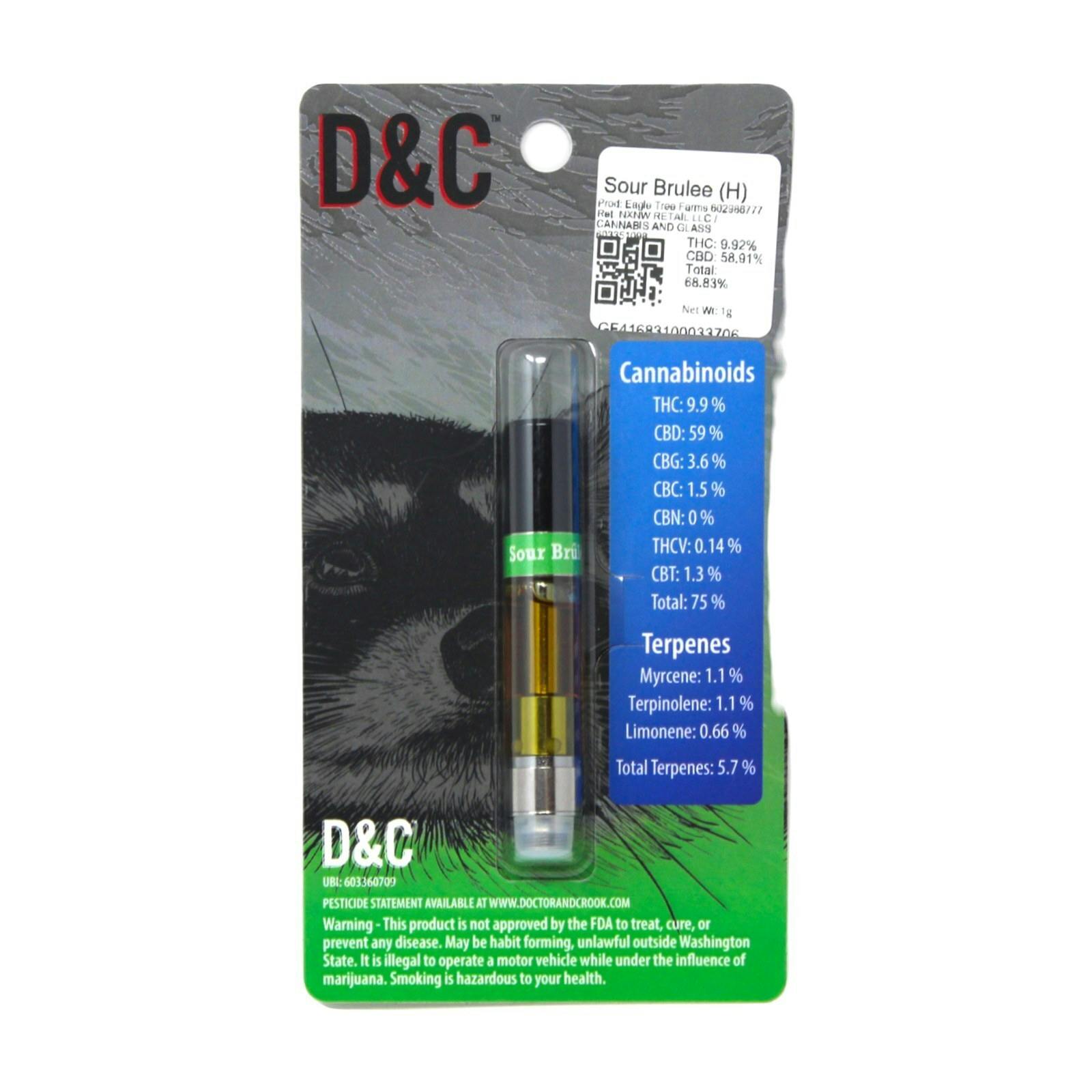 DNC Sour Brulee 1:6 THC:CBD CO2 Cart 1g 2848734459 SW_CART225|E7