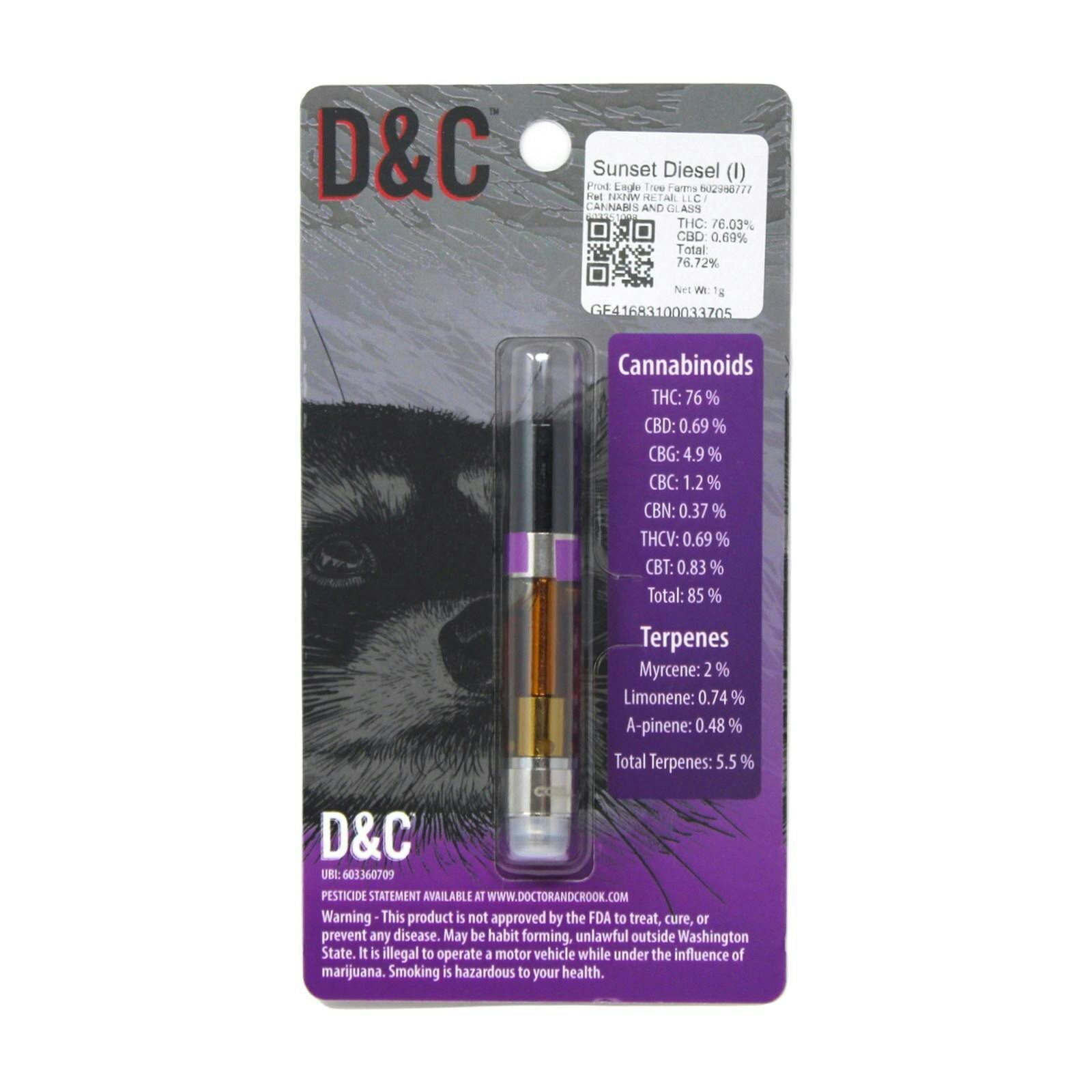 DNC Sunset Diesel CO2 Cart 1g 9508856617 SW_CART266|E7