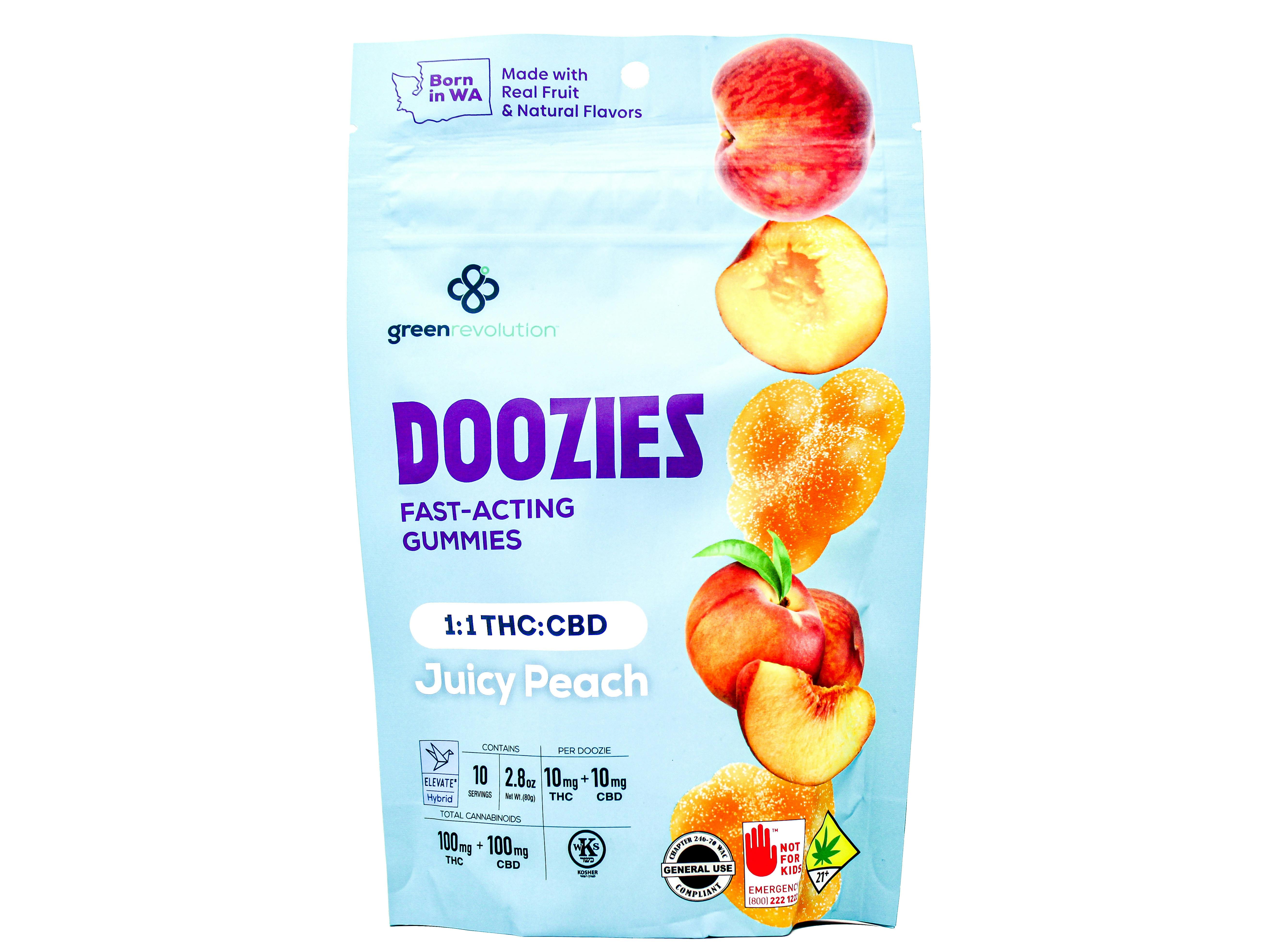 GRV Juicy Peach 1:1 Doozies Hybrid 10pk 200mg 25590 SW_ED23|AOF