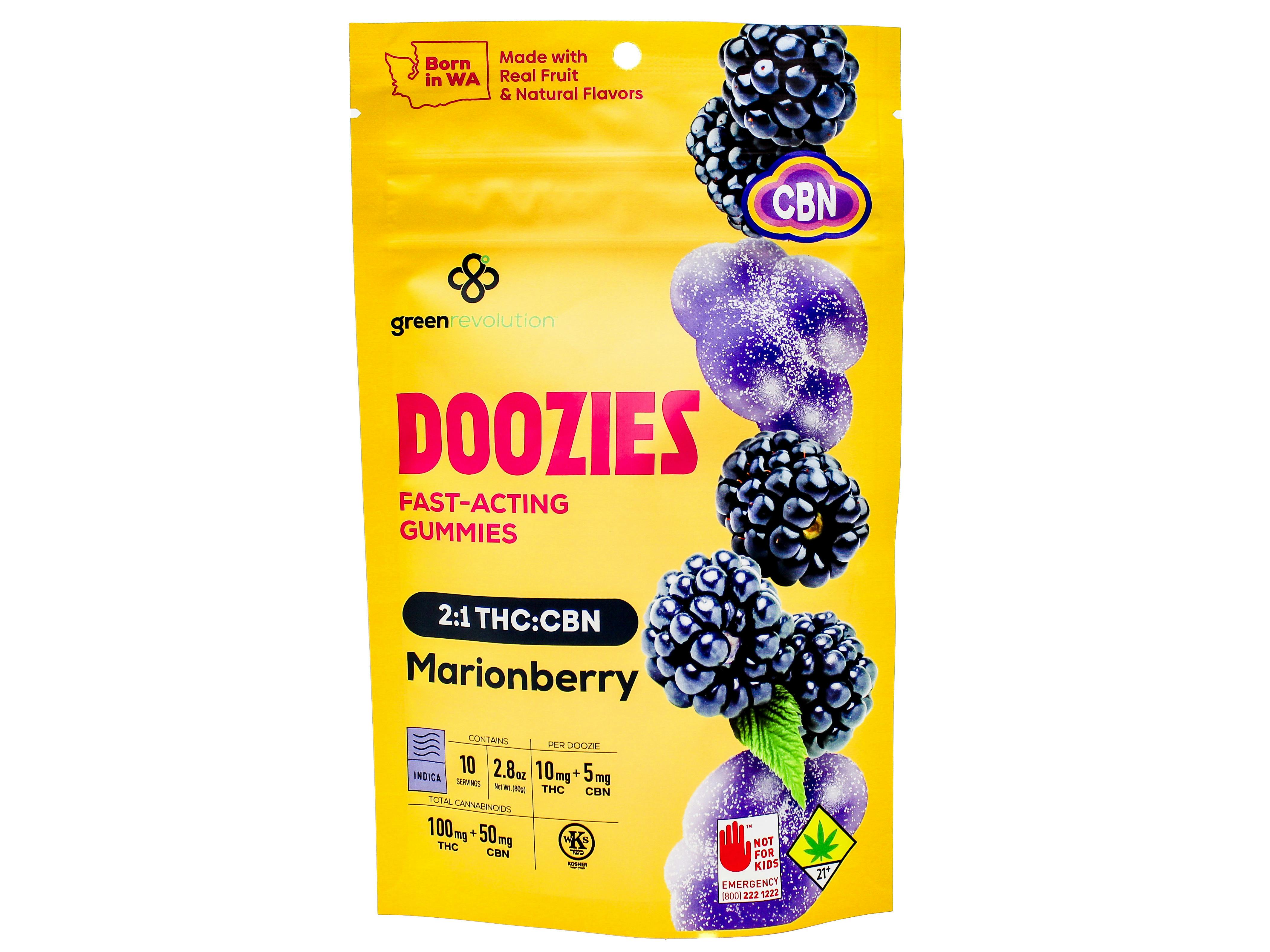 GRV Marionberry 2:1 CBN Doozies Indica 10pk 150mg 25180 SW|AOF