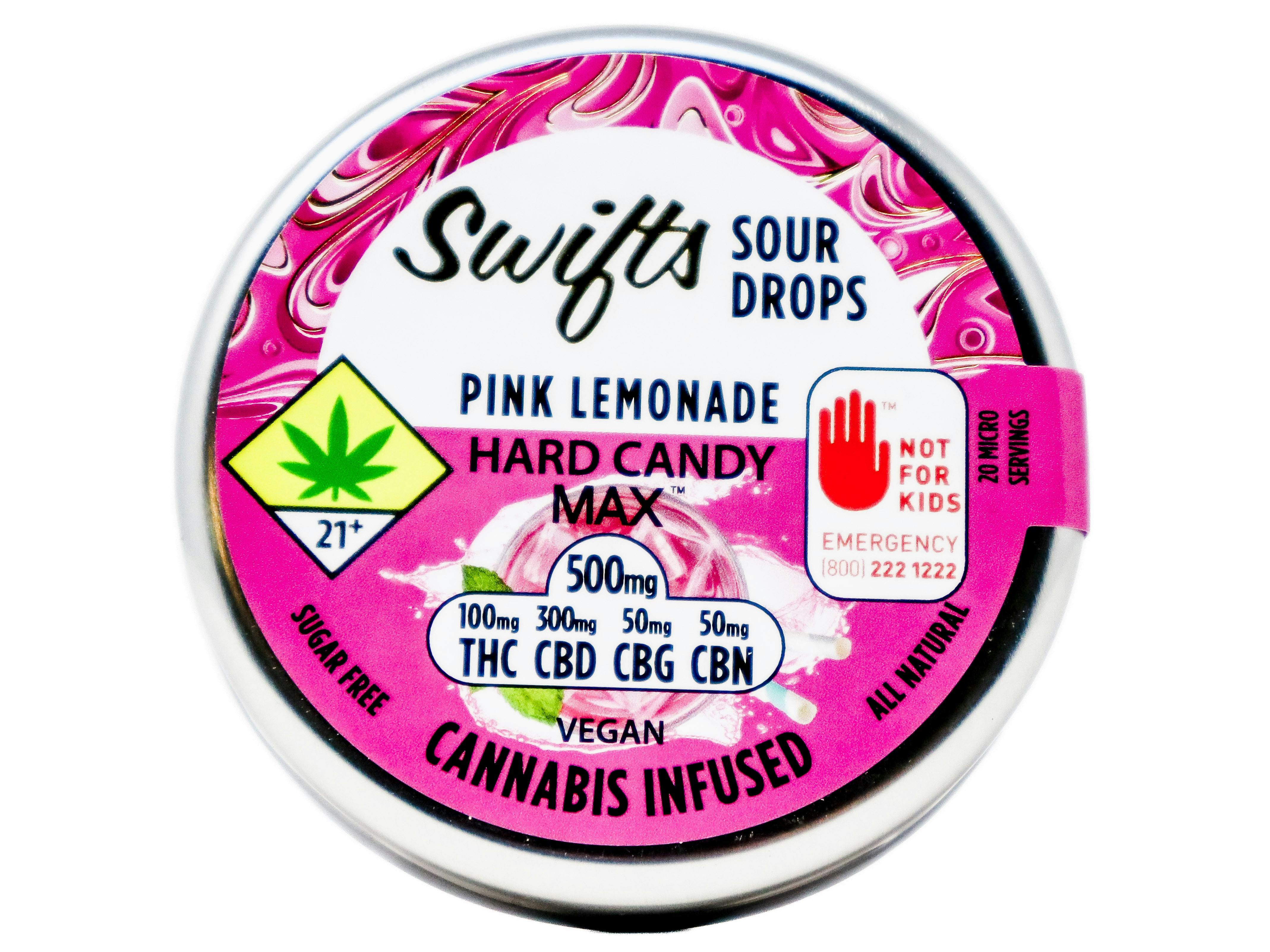 GL Pink Lemonade 3:1 CBD + CBN & CBG MAX Sour Drop 20pk 500mg 26010 SW_ED23|S17