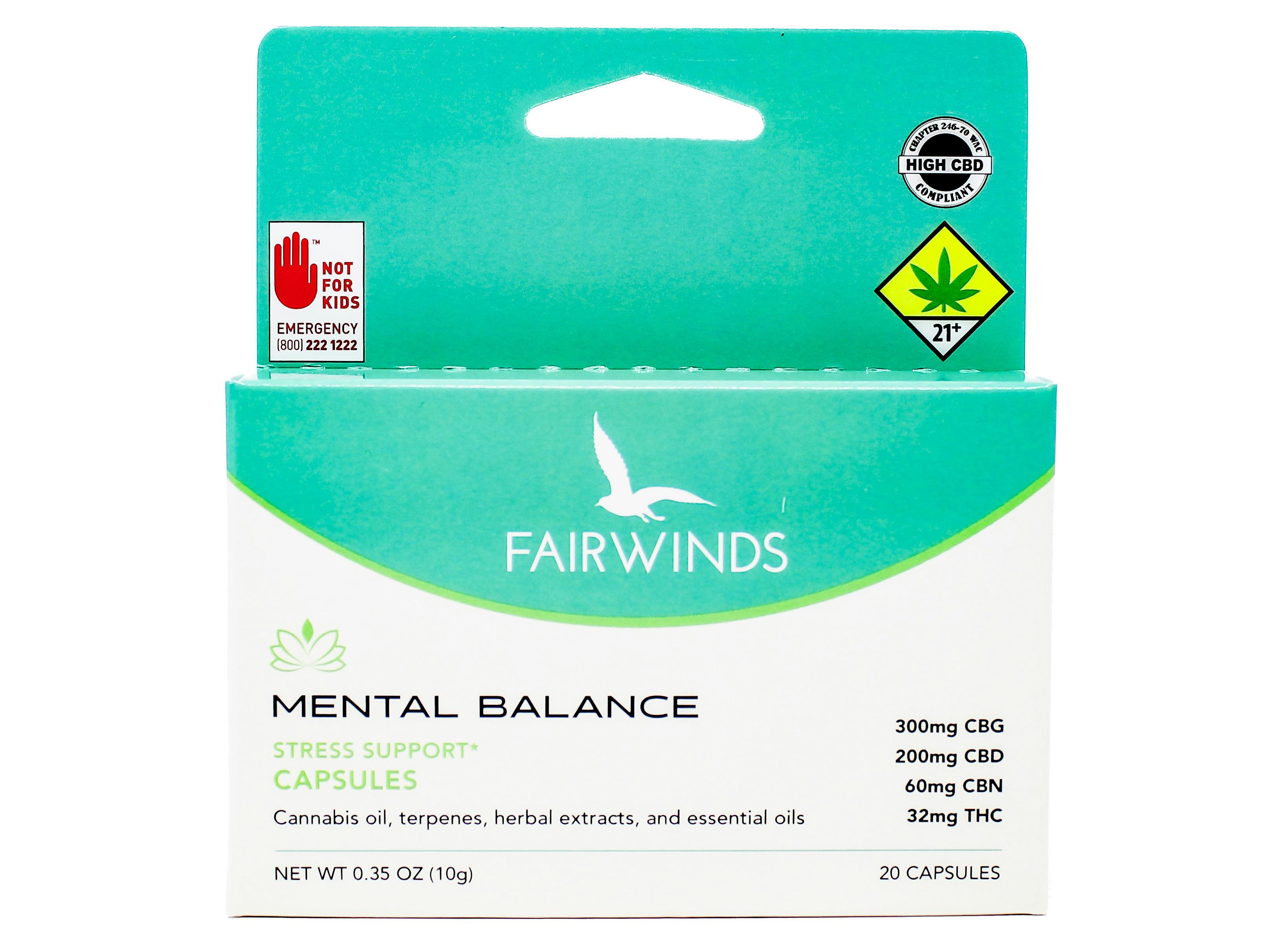 FWD Mental Balance Capsule CBD 20pk 600mg 25668 SW_ED37|S10
