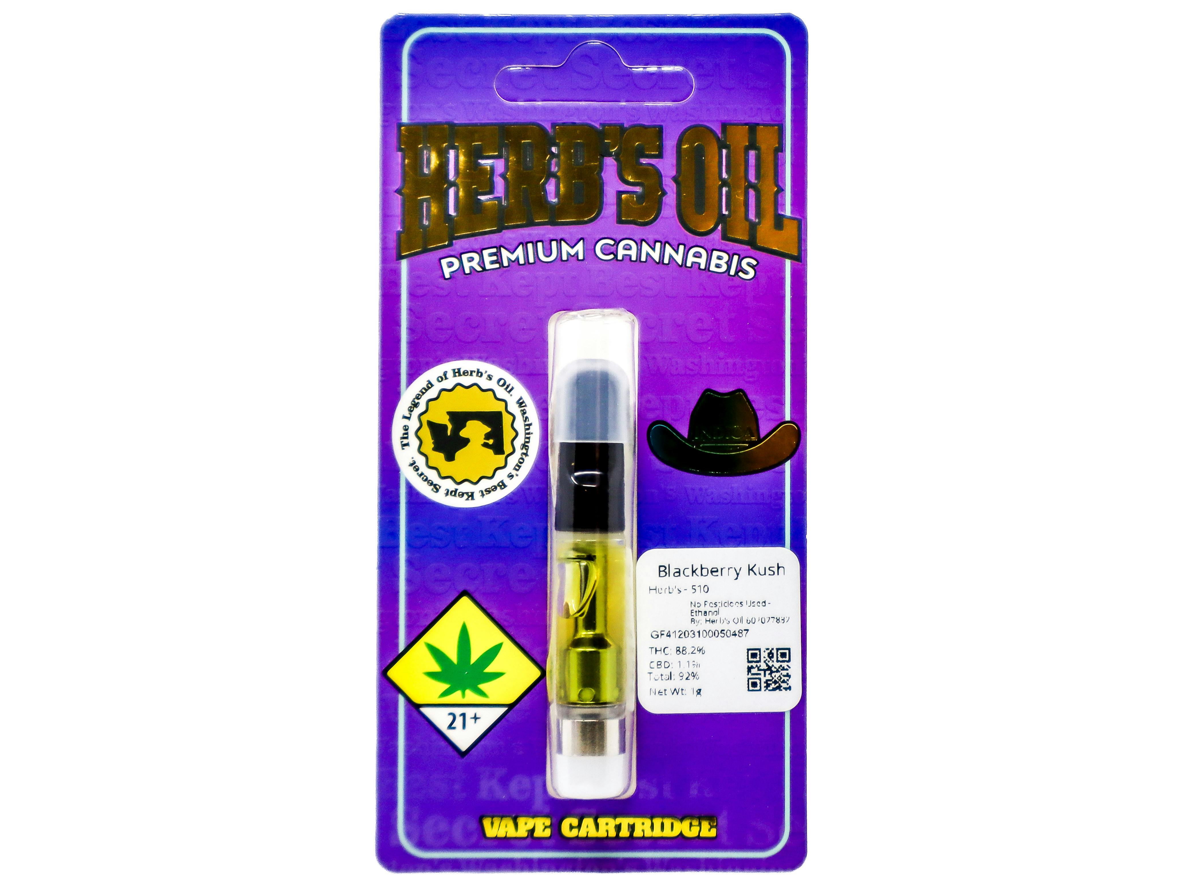 MWB Blackberry Kush Distillate Cart 1g 51134 SW_CART222|E3