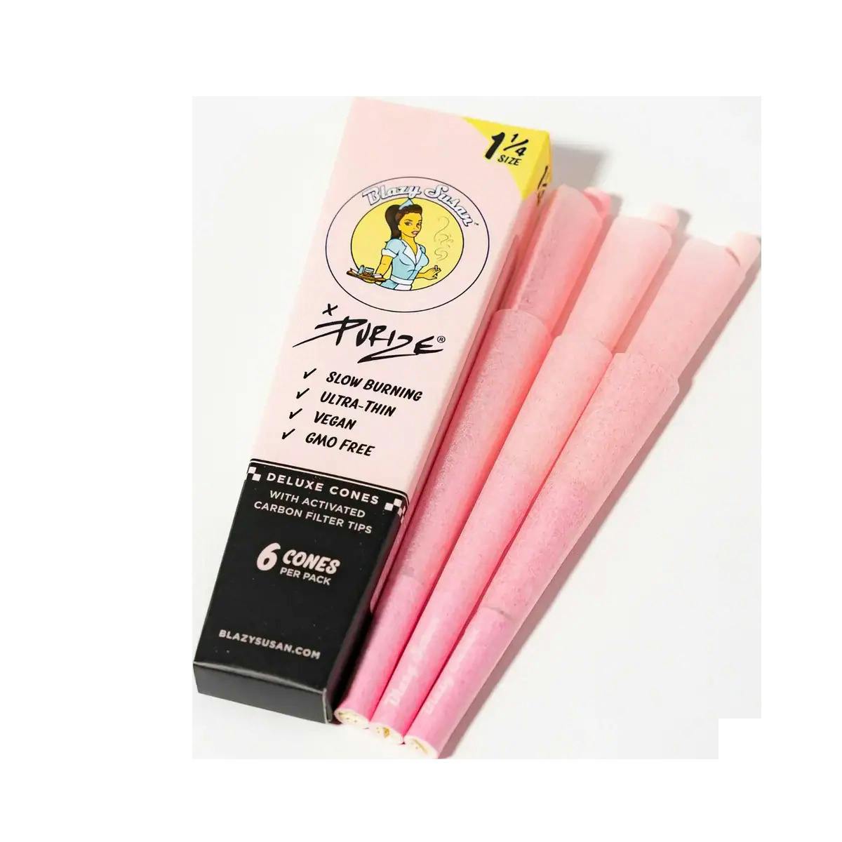 Blazy Susan Pink Carbon Cones 1 1/4 6pk 810173280495
