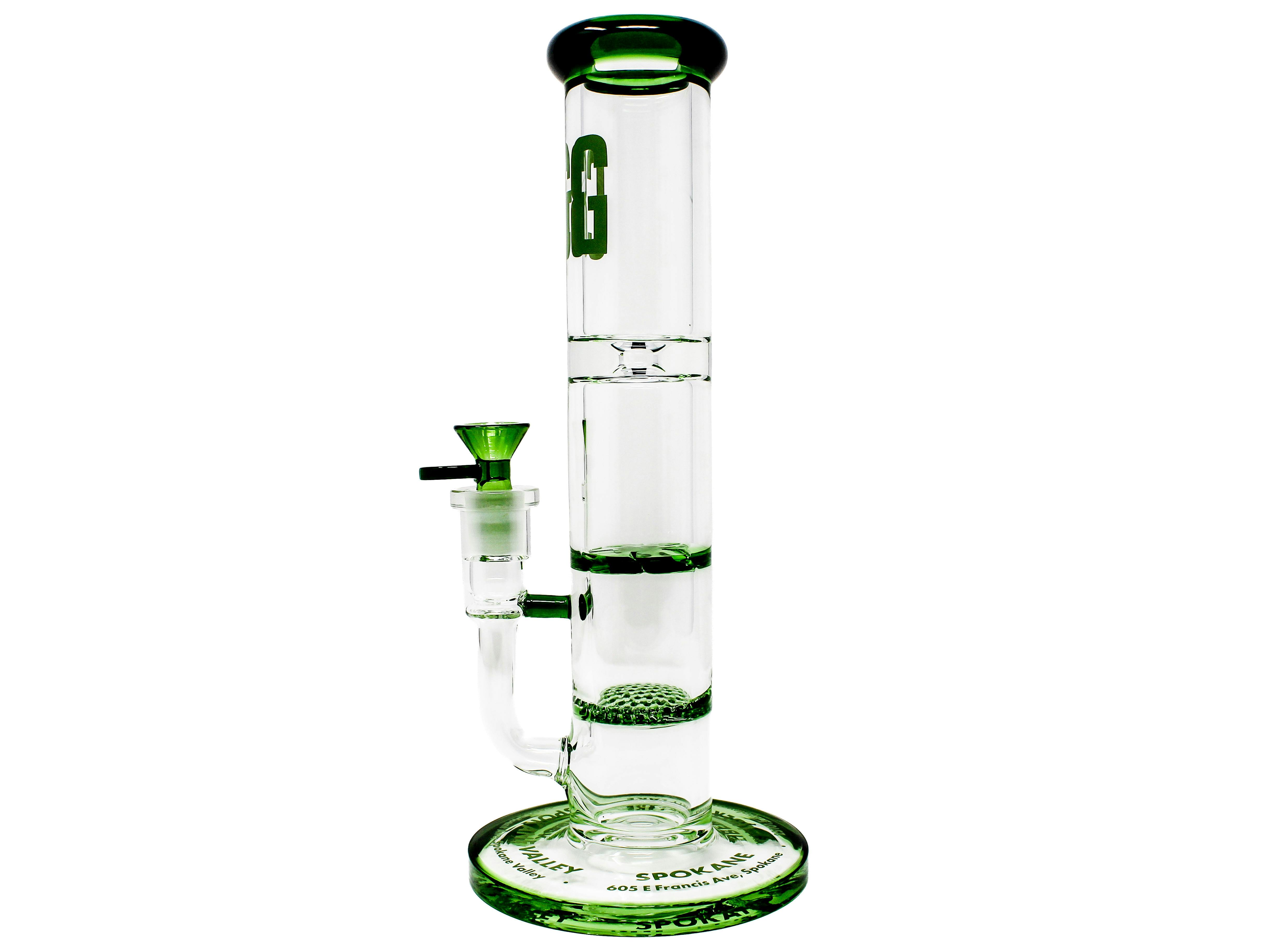 12" Branded Bong Green 999999900319