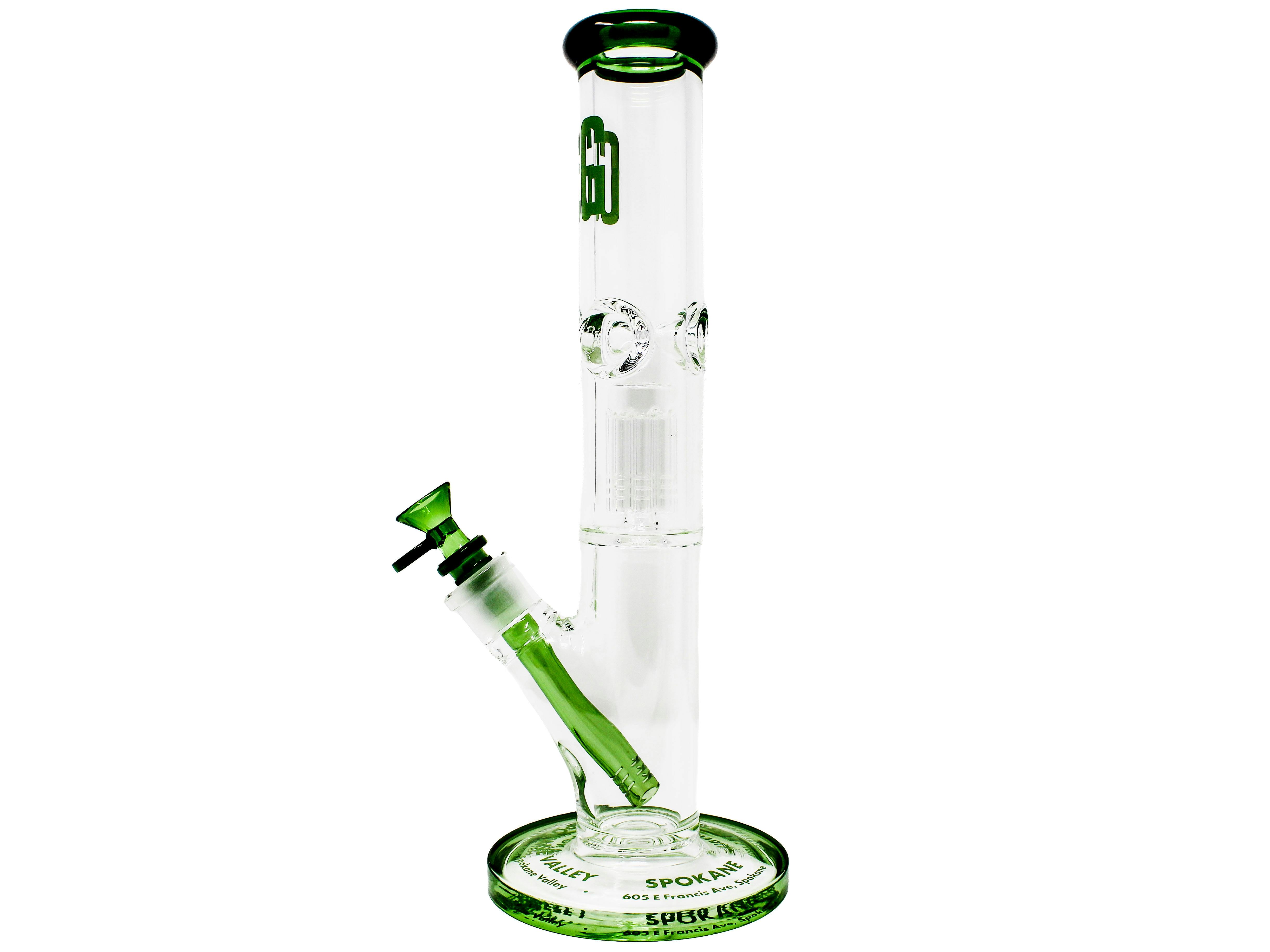 14" Branded Bong Green 999999900111
