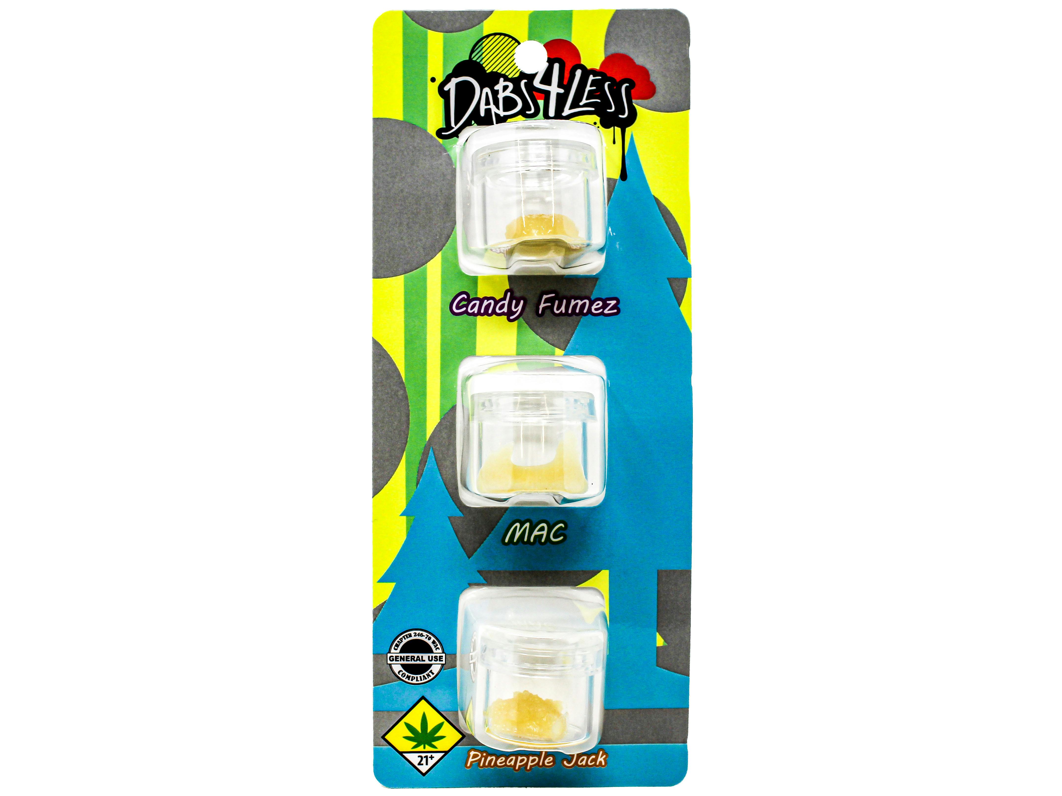 ECC Candy Fumez + MAC + Pineapple Jack BHO Concentrate 3pk 3g 8754463981 E30.2|AOF