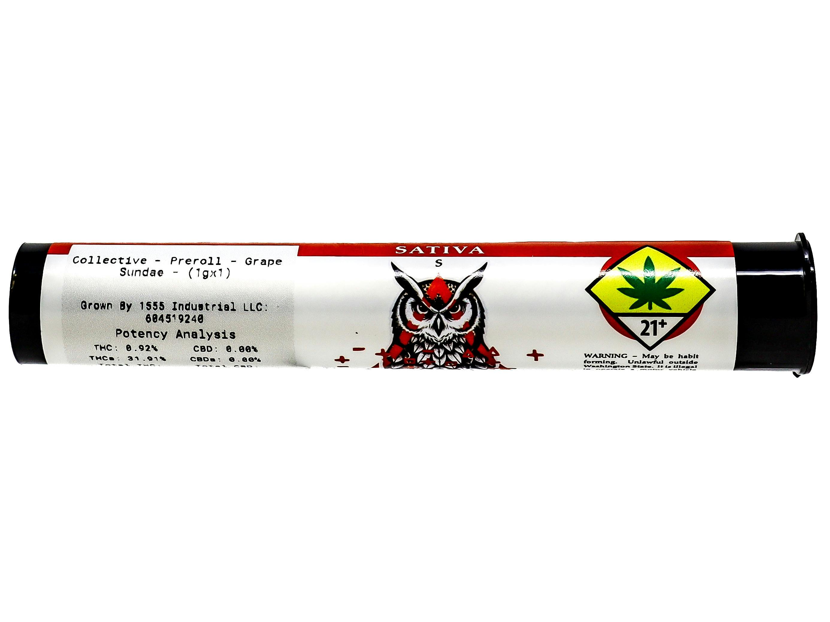 MMJ Grape Sundae Preroll 1g 9162961176 A31.2|AOF