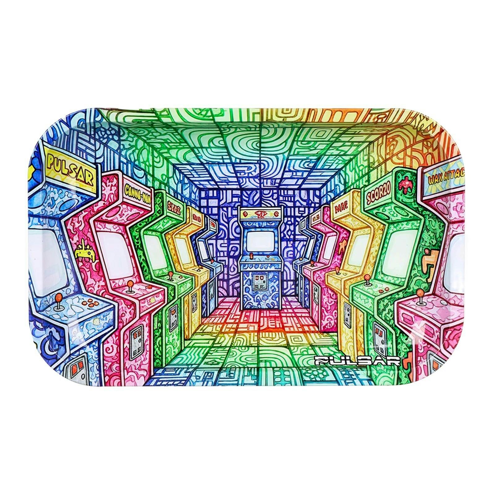 Pulsar 11"x7" Metal Rolling Tray Arcade Madness 840250818136