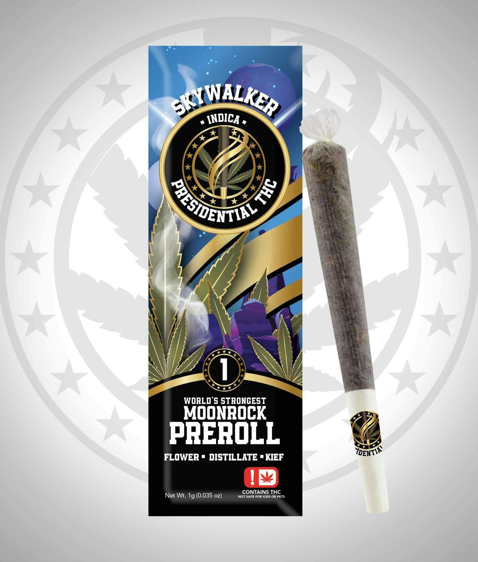 Skywalker | Moon Rock Preroll Infused Joint | 1g by Presidential THC