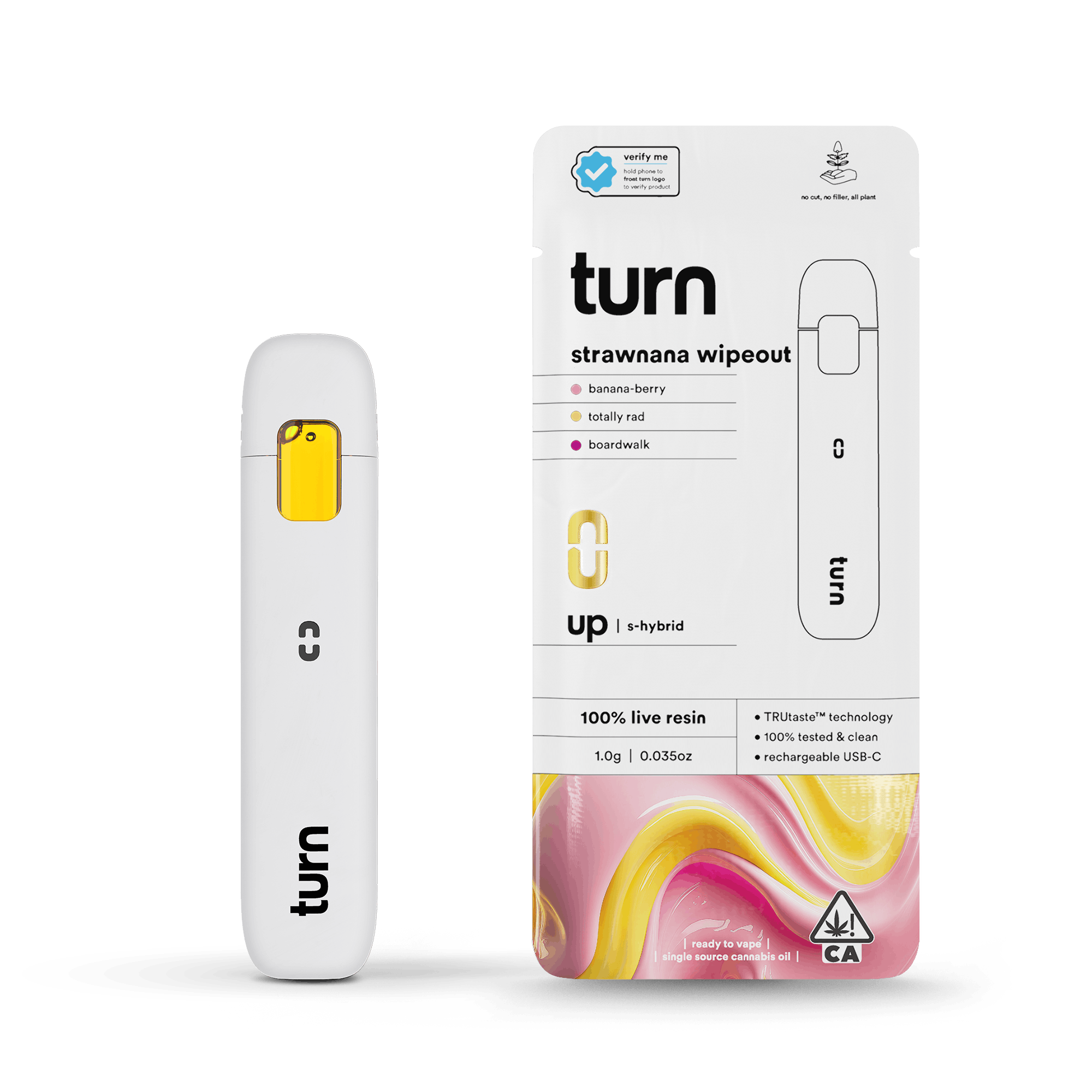 Turn | Live Resin AIO | Strawnana Wipeout | H | 1g