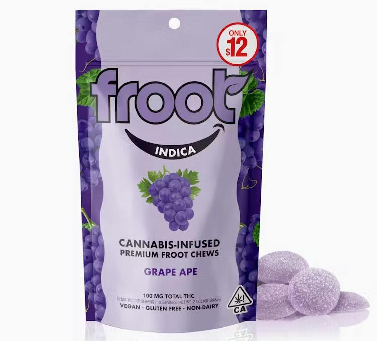 Froot | Gummies | Grape Ape | 10 pack | 100mg | I