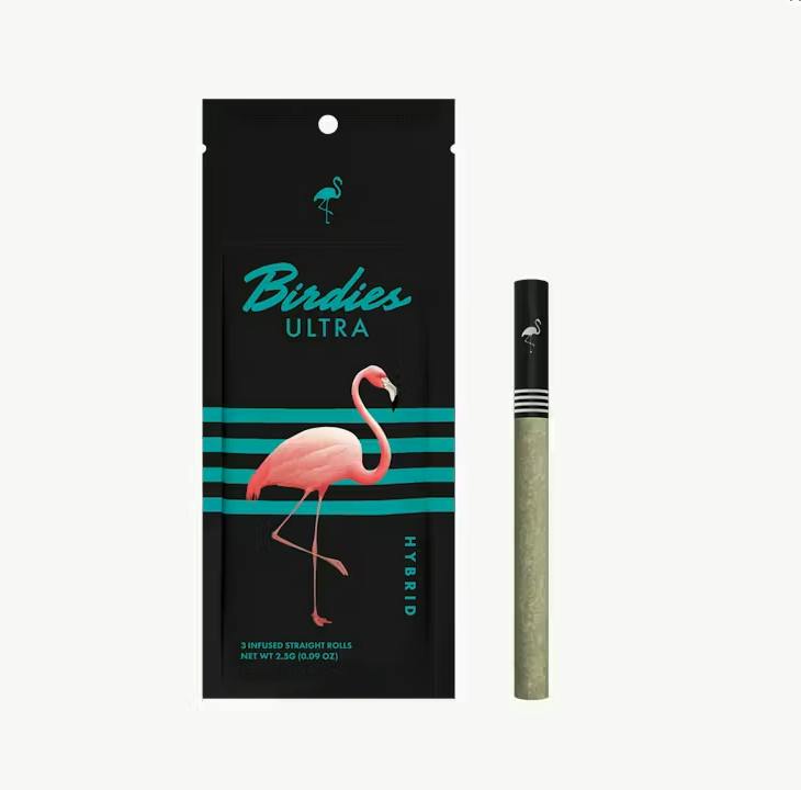 Birdies | Ultra Infused Pre-Rolls | 3pk | H | 2.55g