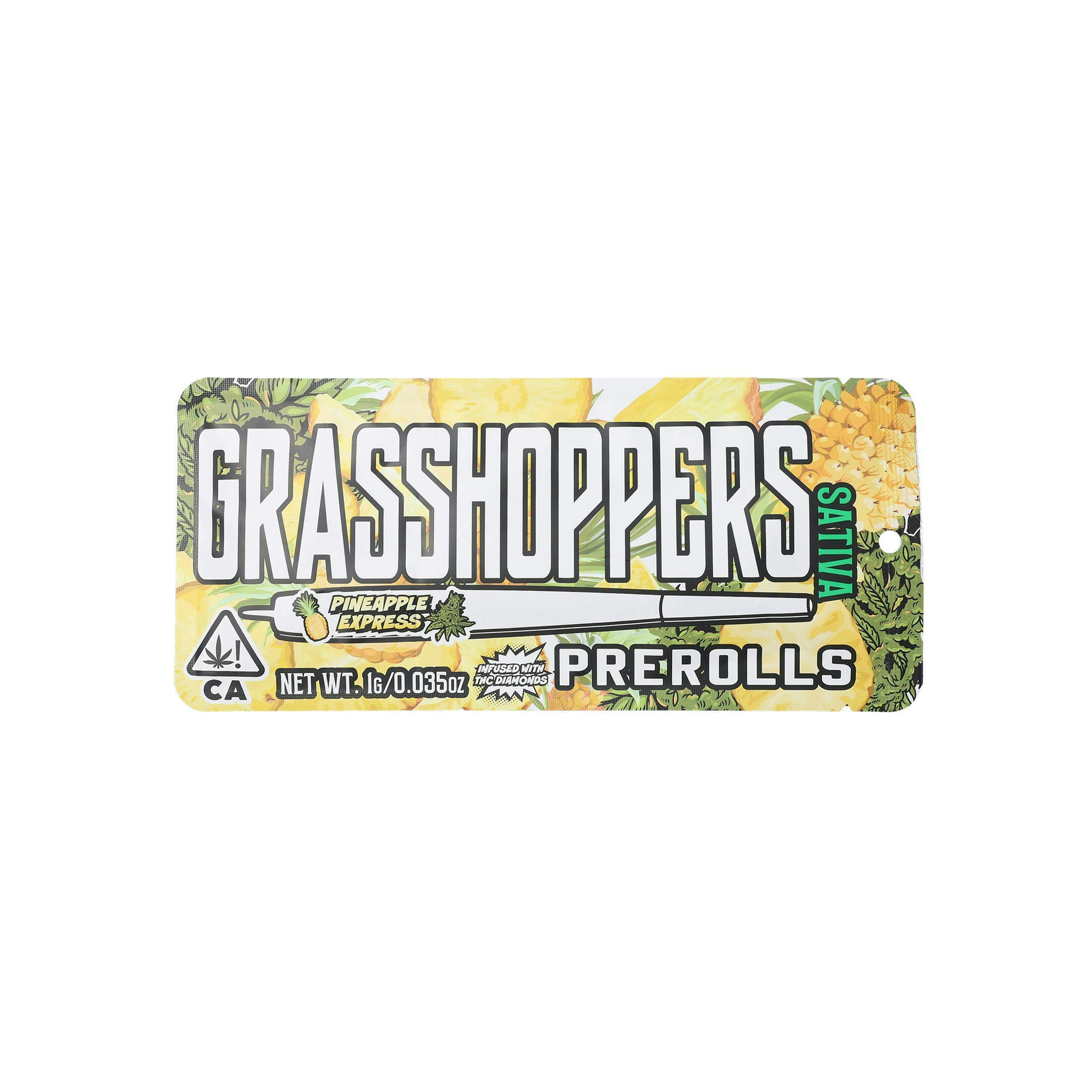 Grasshoppers | Infused Preroll | Pineapple Express | H | 1g