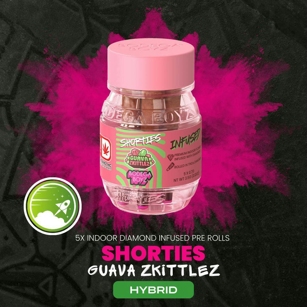 Bodega Boyz | Infused Prerolls | Guava Z | 5pk | H | 3.5g