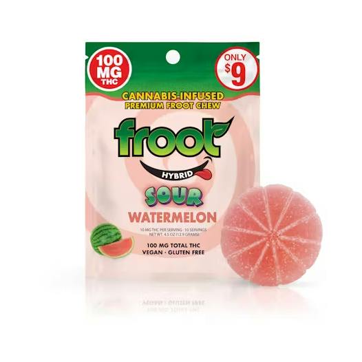 Froot | Sour Gummy | Watermelon | 1 pack | 100mg | H