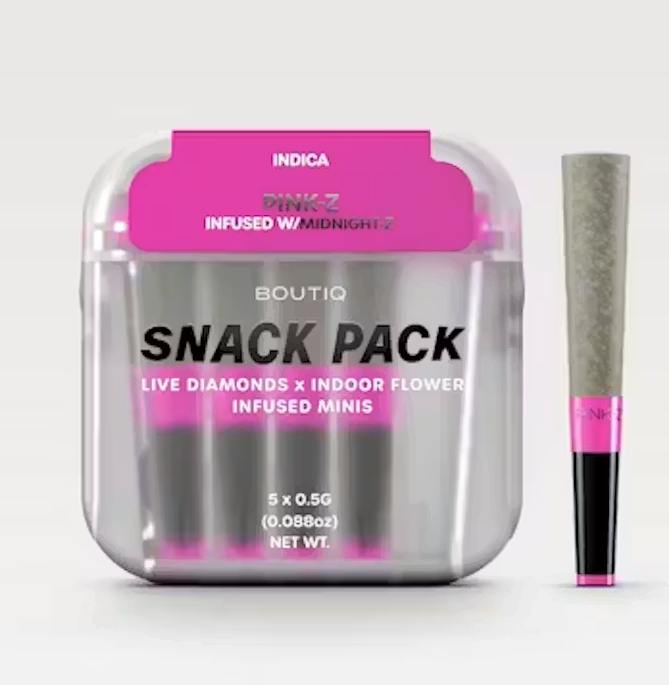 Boutiq | Infused Pre-Rolls | Pink-Z x Midnight-Z | I | 2.5g (5pk)