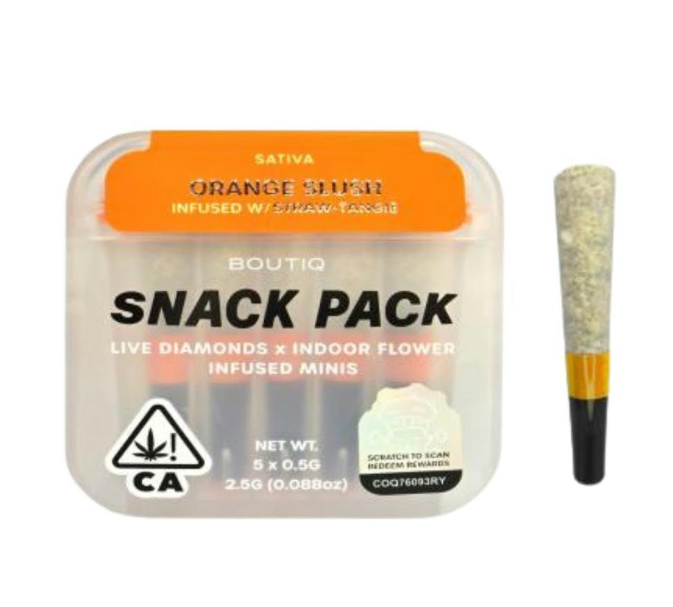 Boutiq | Infused Pre-Rolls | Orange Slush x Straw-Tangie | S | 2.5g (5pk)