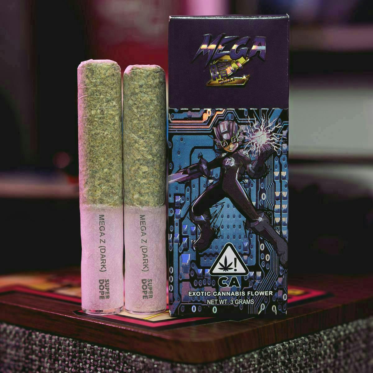 Super Dope | Pre-rolls 2pk | Mega Z Dark | H | 3g