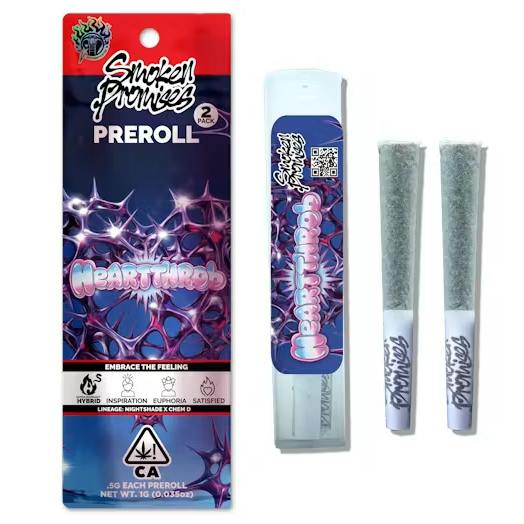 Smoken Promises | Pre-Rolls 2pk x 0.5g | HeartThrob | H | 1g