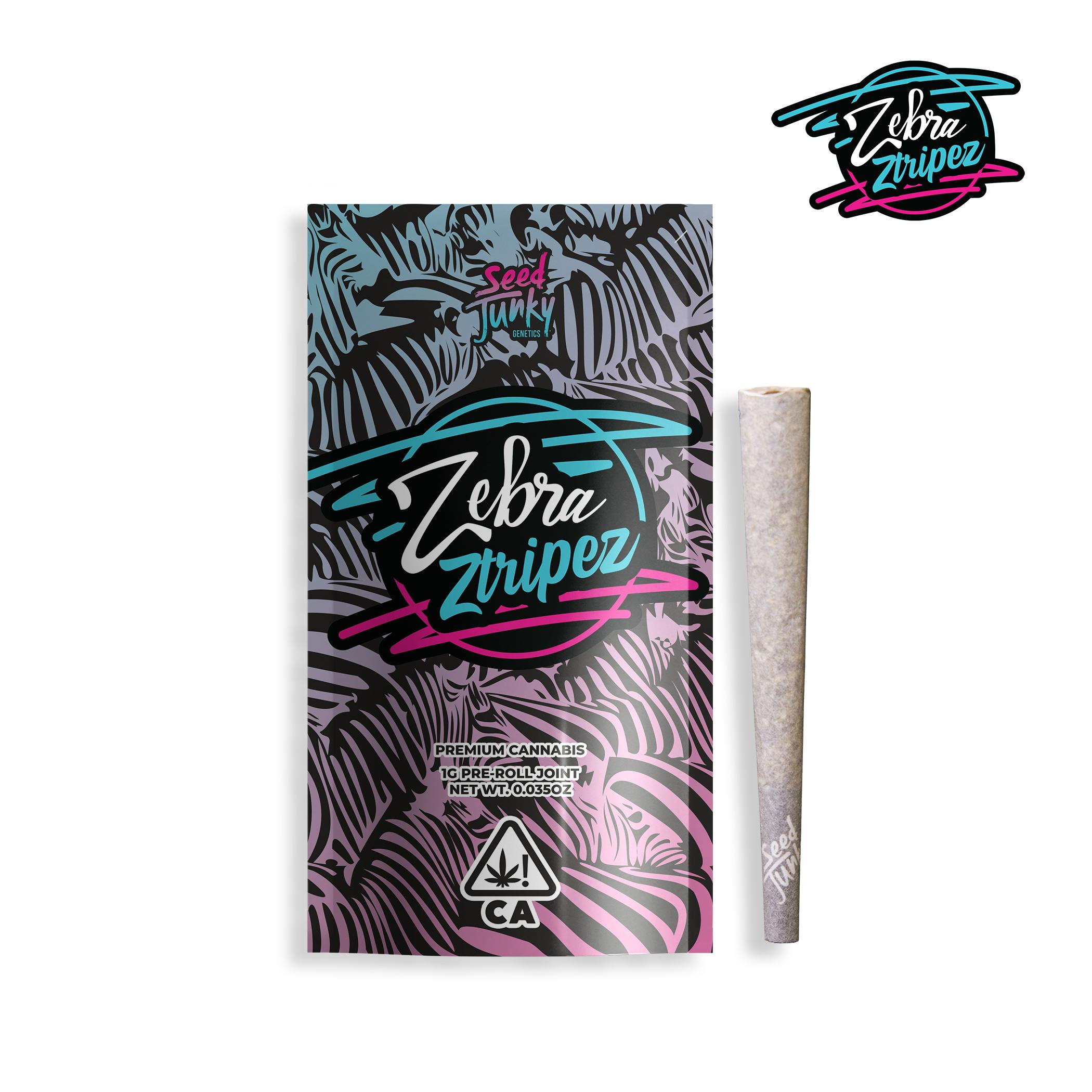 Seed Junky | Pre-Roll | Zebra Ztripez | H | 1g