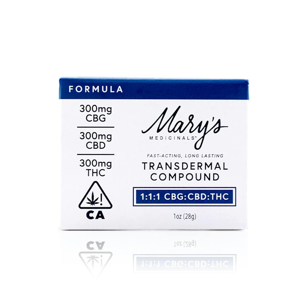 Mary's Medicinal | Topical | Transdermal Compound Balm | 1:1:1 Formula | 300MG THC+300MG CBG+300M...