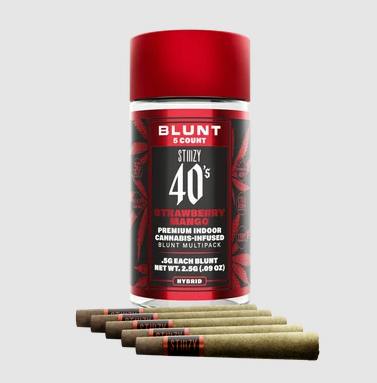Stiiizy | Infused 40's Mini Blunts | 5pk | Strawberry Mango | H | 2.5g