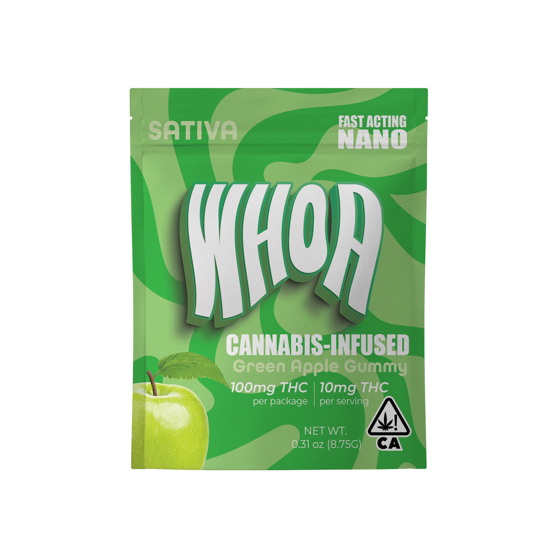 WHOA - Green: Green Apple Sativa 100mg