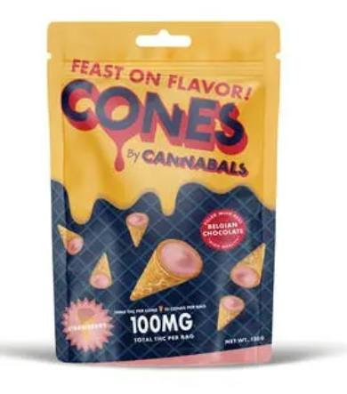 Cannabals - Cones - Strawberry Chocolate - 100mg THC - 10ct