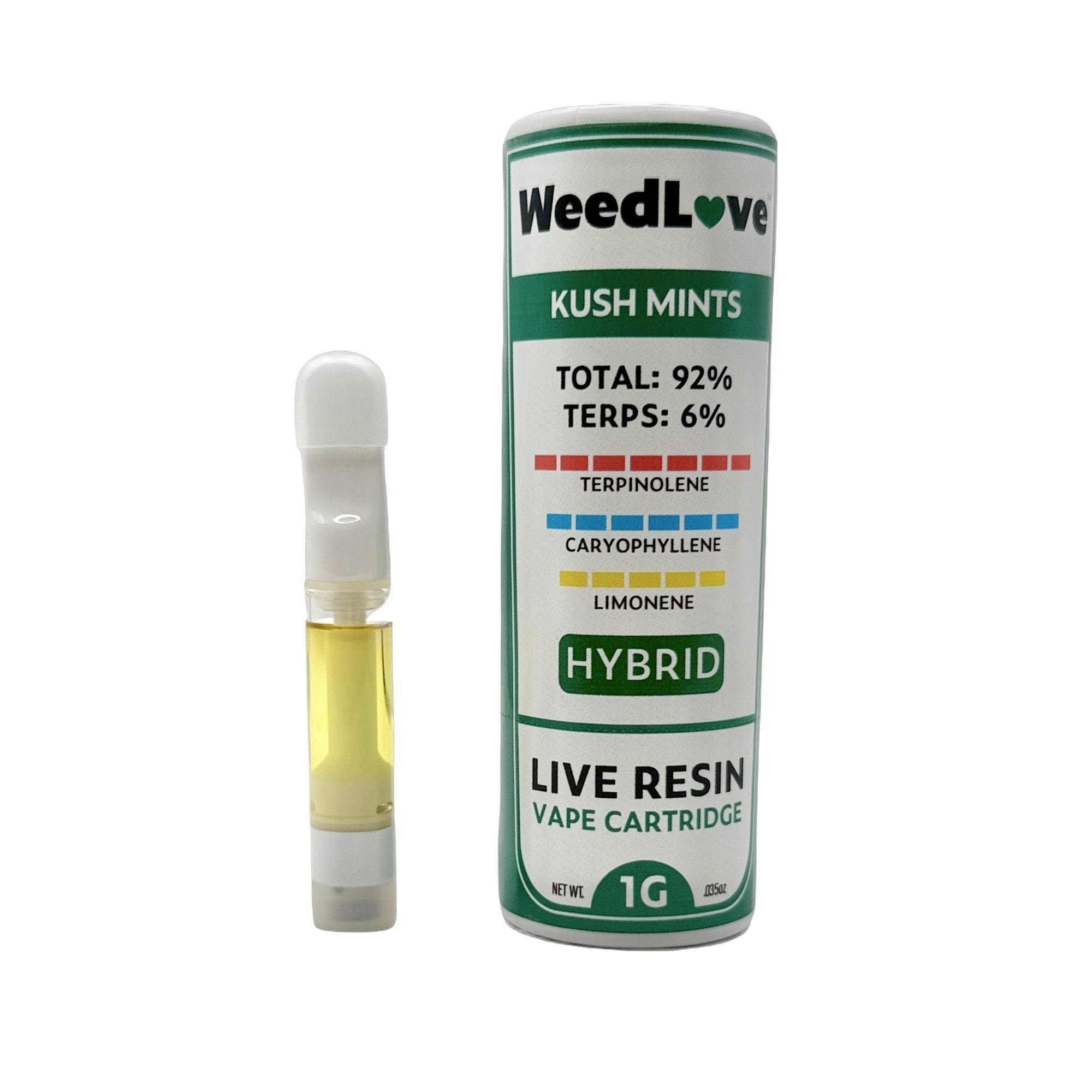 KUSH MINTS LIVE RESIN CARTRIDGE 1G