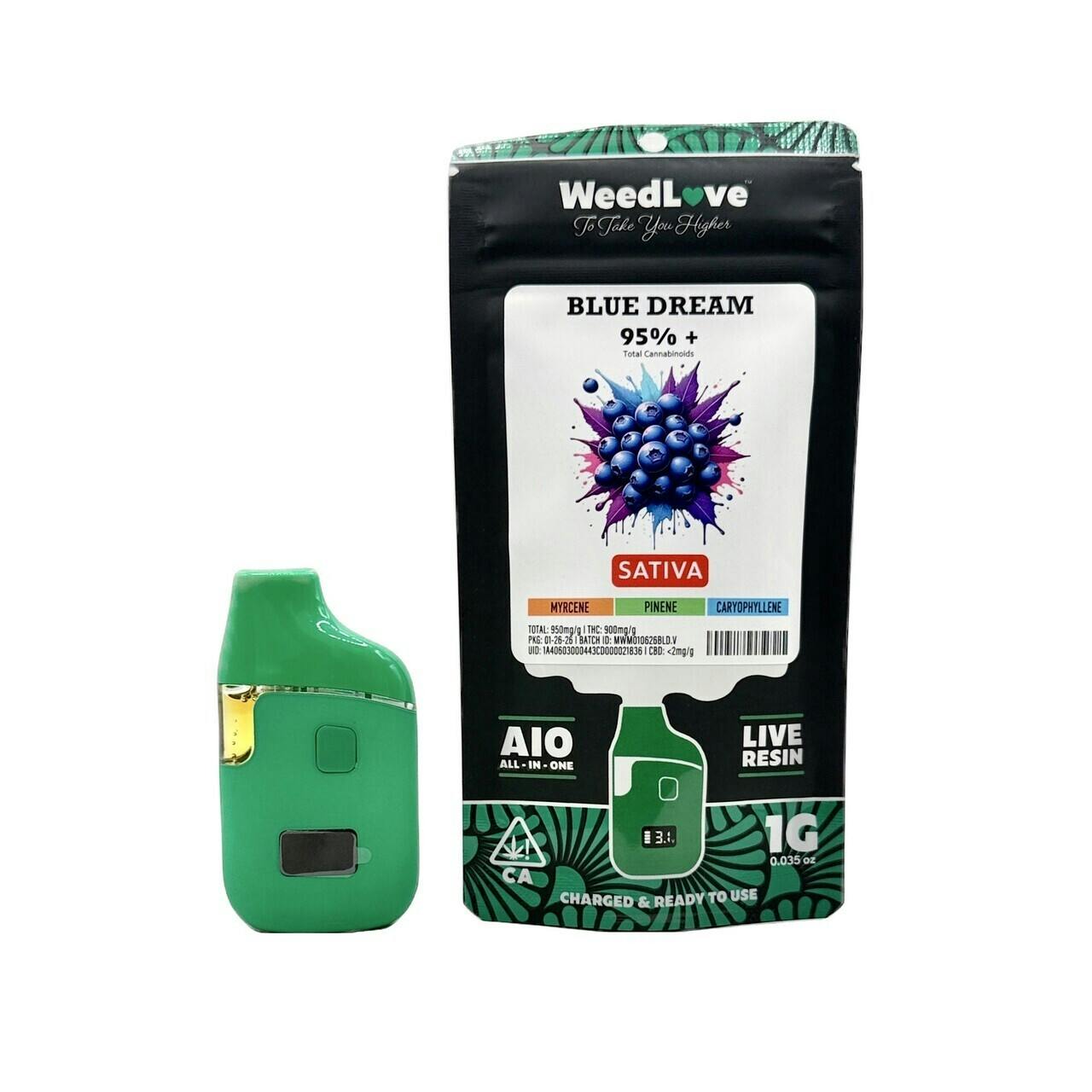 Blue Dream: BLUE DREAM LIVE RESIN AIO 1G