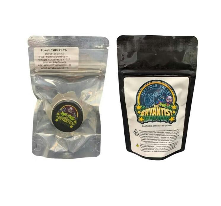 ZOWAH LIVE ROSIN 1G
