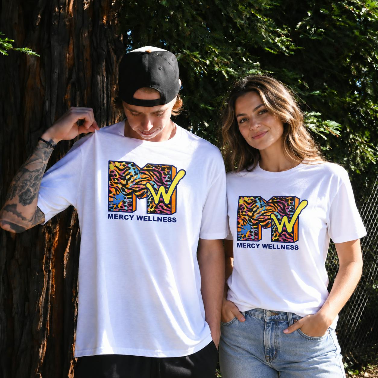 JUNGLE WHITE T-SHIRT MEDIUM