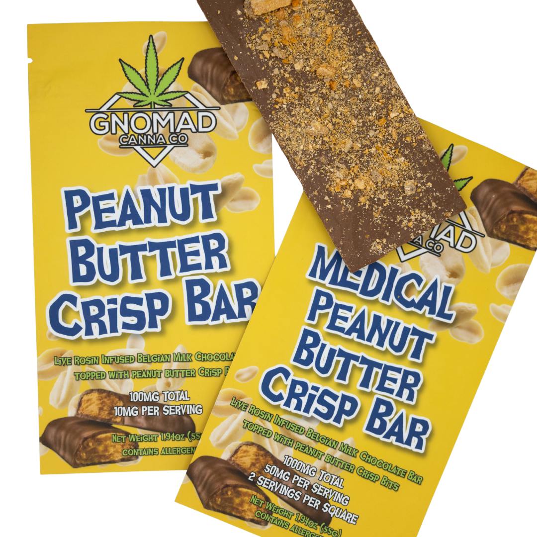 GNOMAD BAR 100MG - PEANUT BUTTER CRISP (ROSIN INFUSED)