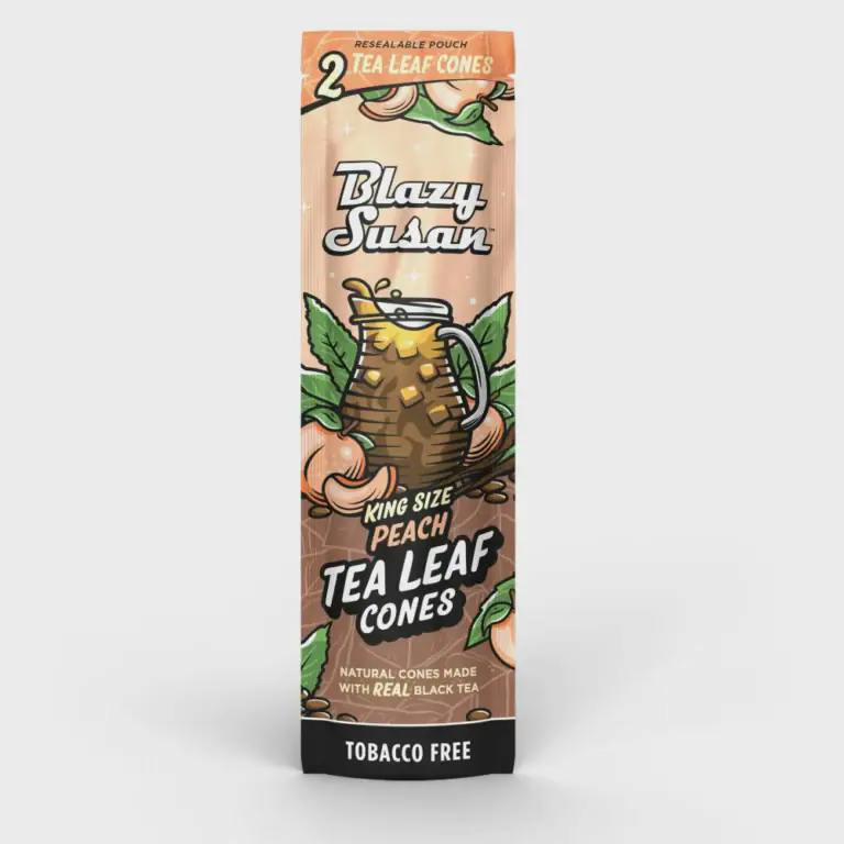 BLAZY SUSAN KING SIZE CONE - PEACH TEA 2PK