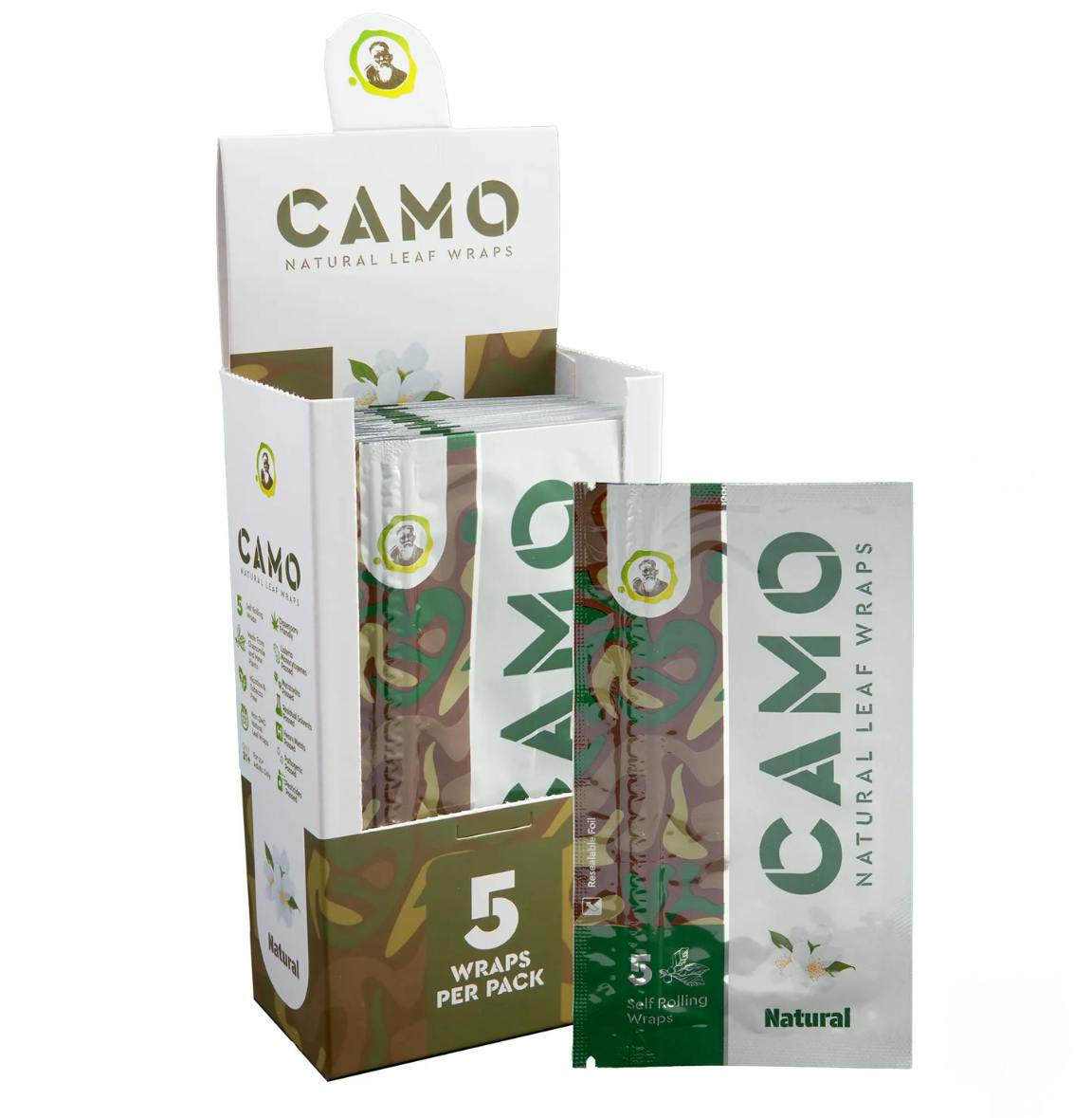 CAMO NATURAL LEAF WRAPS- 5 PK