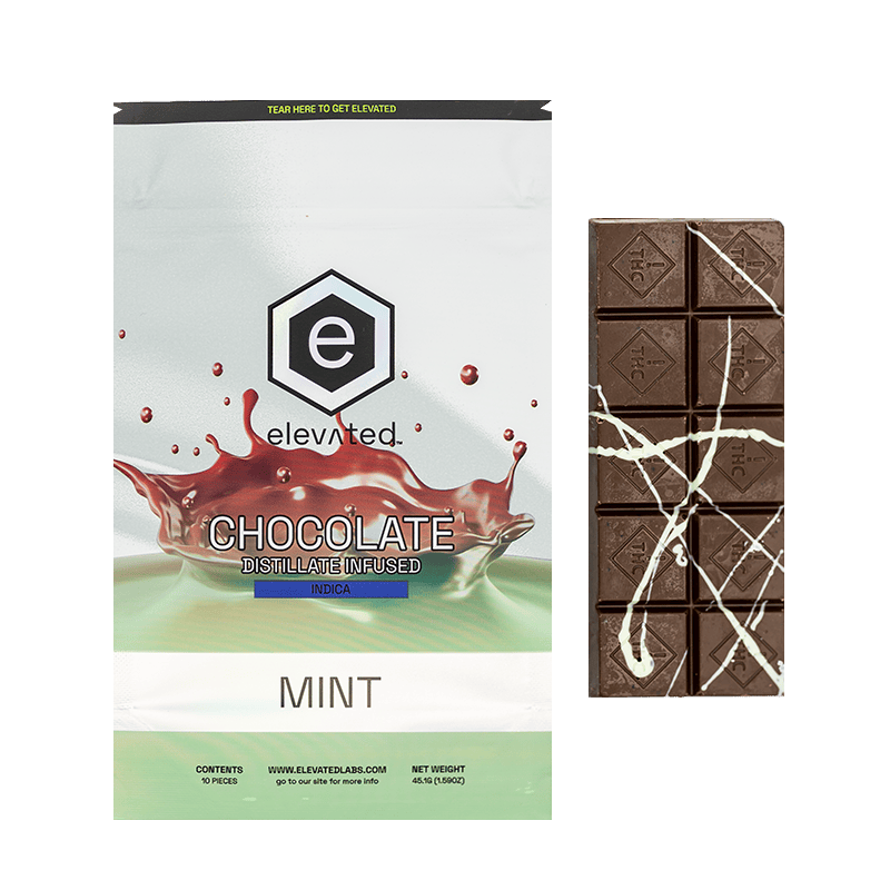 ELEVATED CHOCOLATE BAR 100MG - MINT DARK (I)